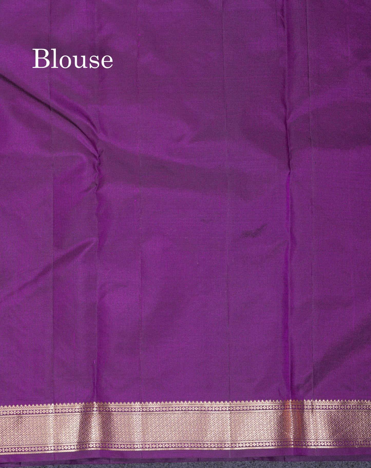 Beautiful Dark Purple Pure Kanjivaram Silk Saree With Traditional Small Border
