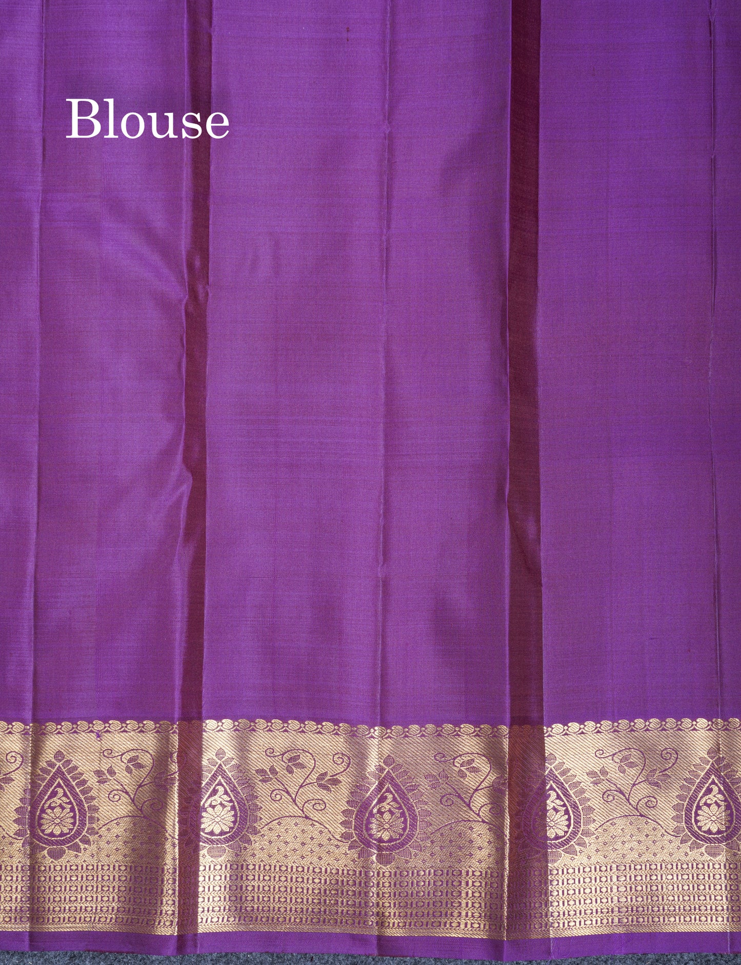 Magenta Pure Kanjivaram Silk Saree With Contrast Purple Border