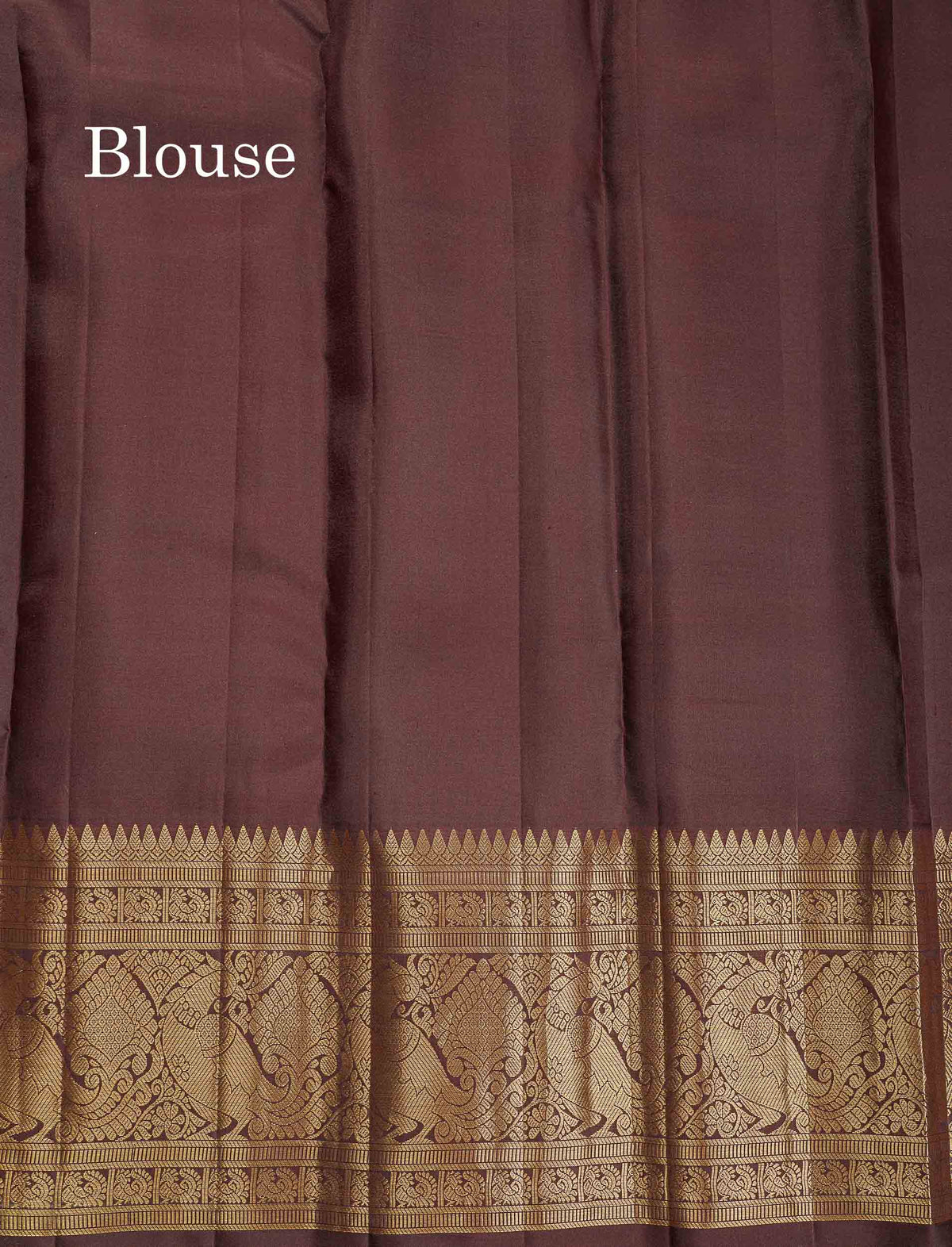 Pure Kanjivaram Silk Saree - Light Pink Colour Body Vertical Zari Line With Butta & Dark Brown Long Border