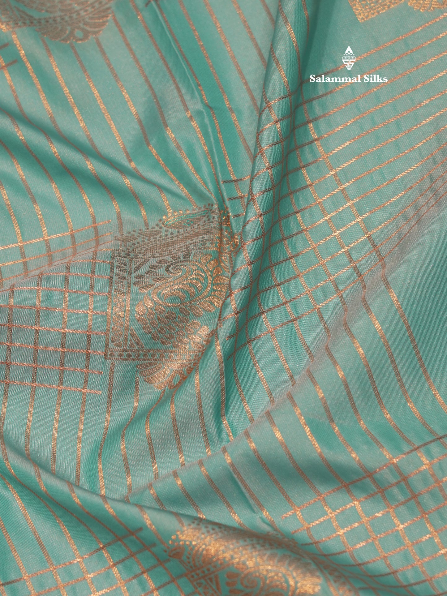 Ice Blue Colour Semi Silk Saree With Contrast Pink Border