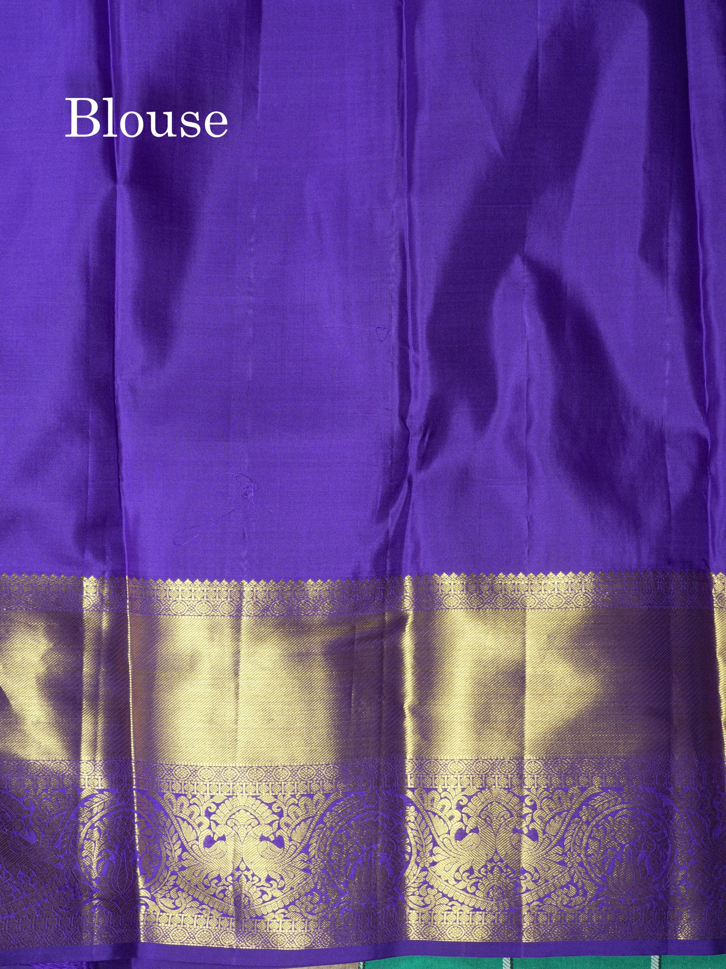 Kanjivaram Ice Blue Exclusive Bridal Silk Saree With Violet Blouse