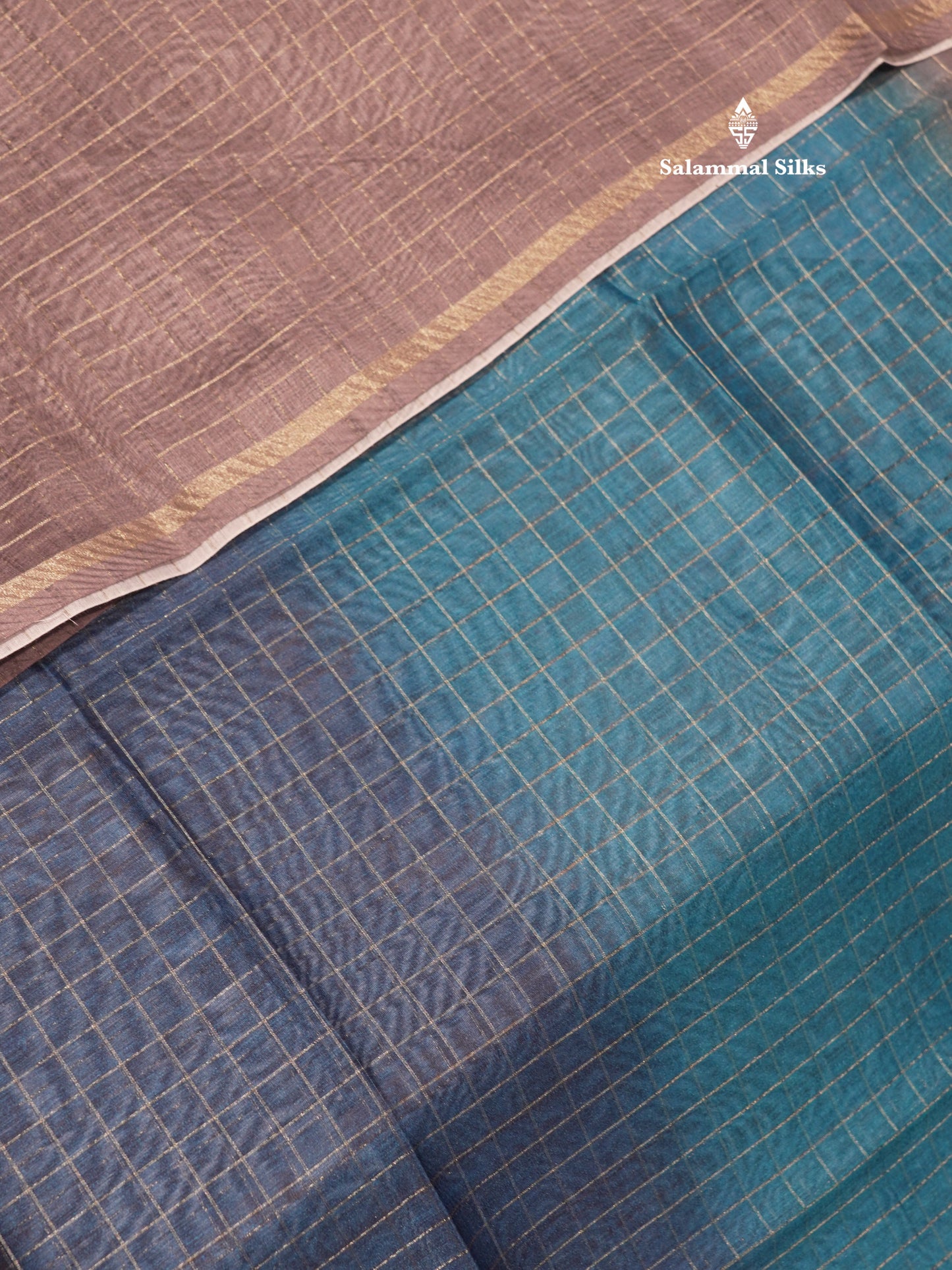 Fancy Cotton Mix Saree MultiColour Body Checks With Floral Kalamkari Blouse