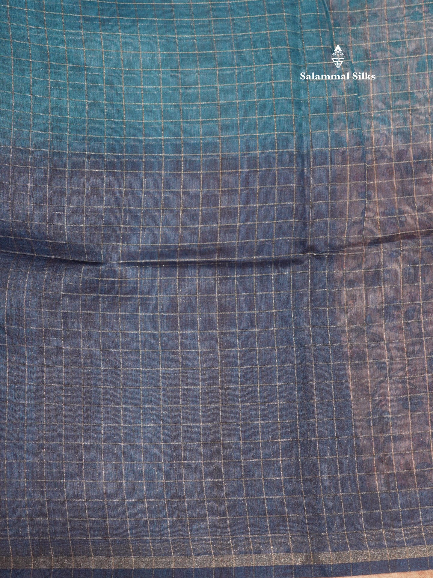 Fancy Cotton Mix Saree MultiColour Body Checks With Floral Kalamkari Blouse