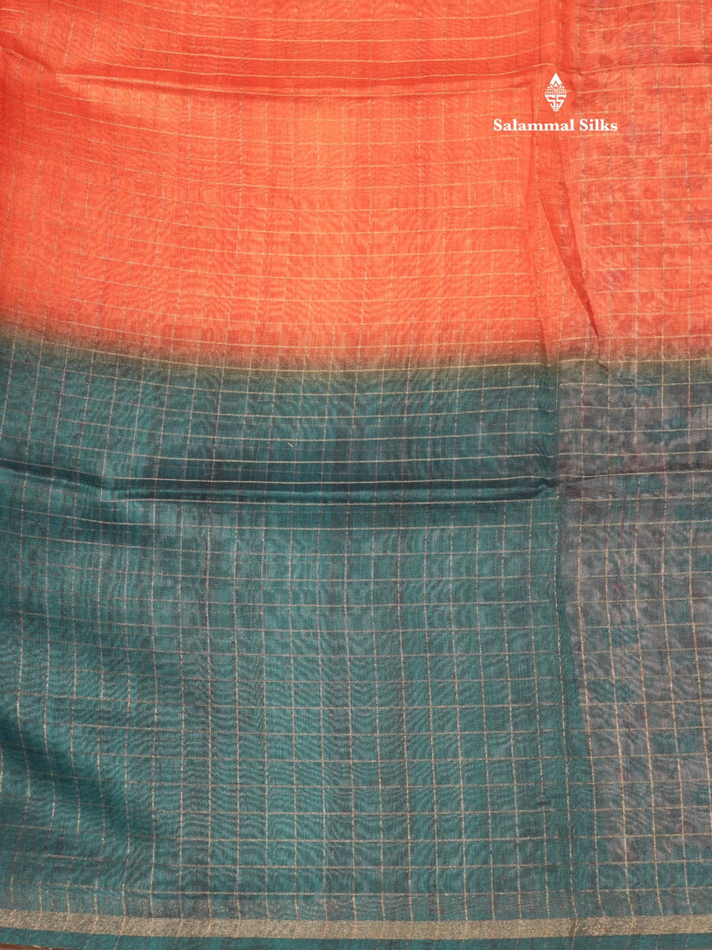 Fancy Cotton Mix Saree MultiColour Body Checks With Floral Kalamkari Blouse