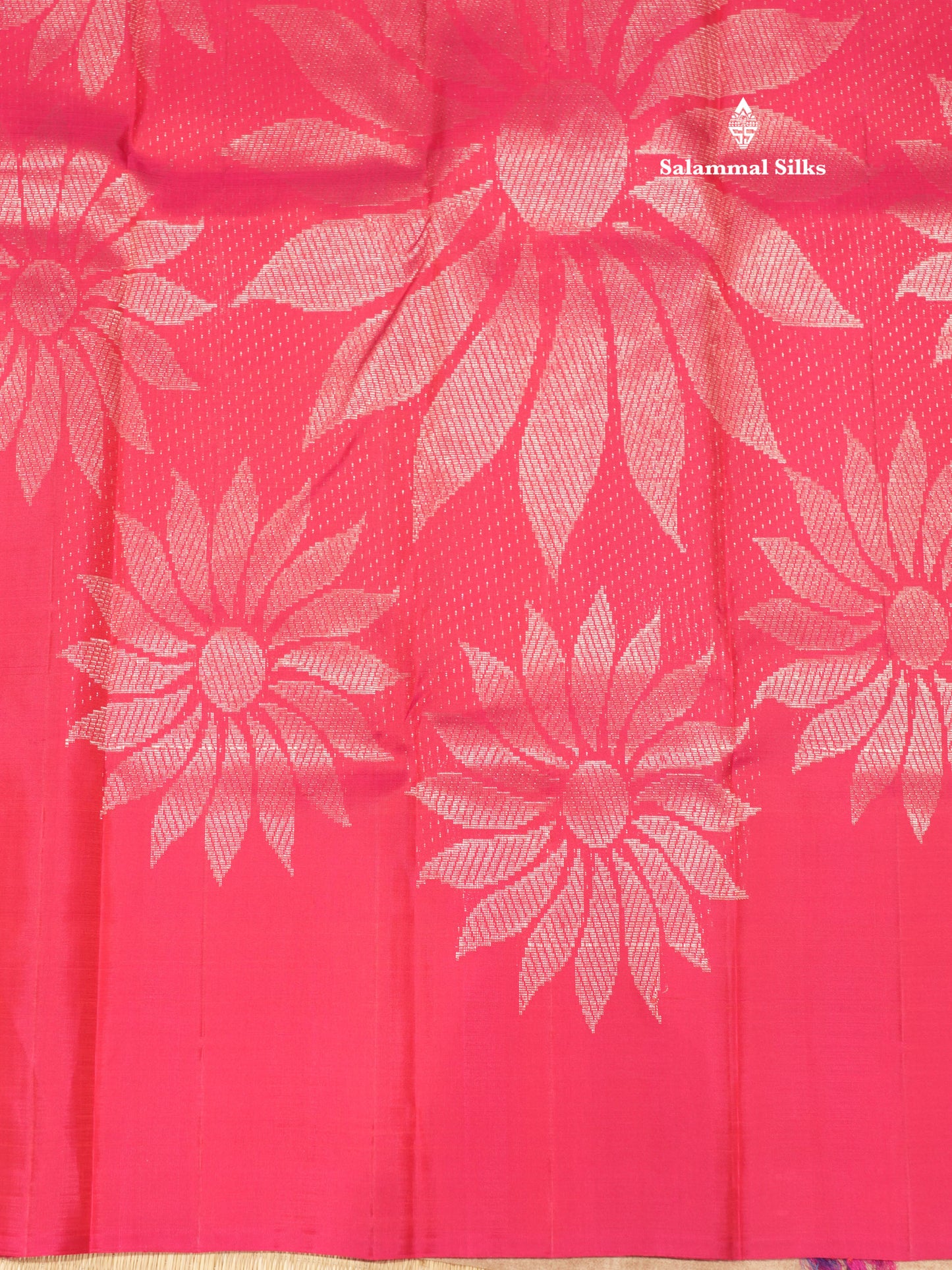 Blue Colour Pure Kanjivaram Silk Saree With Pink Blouse