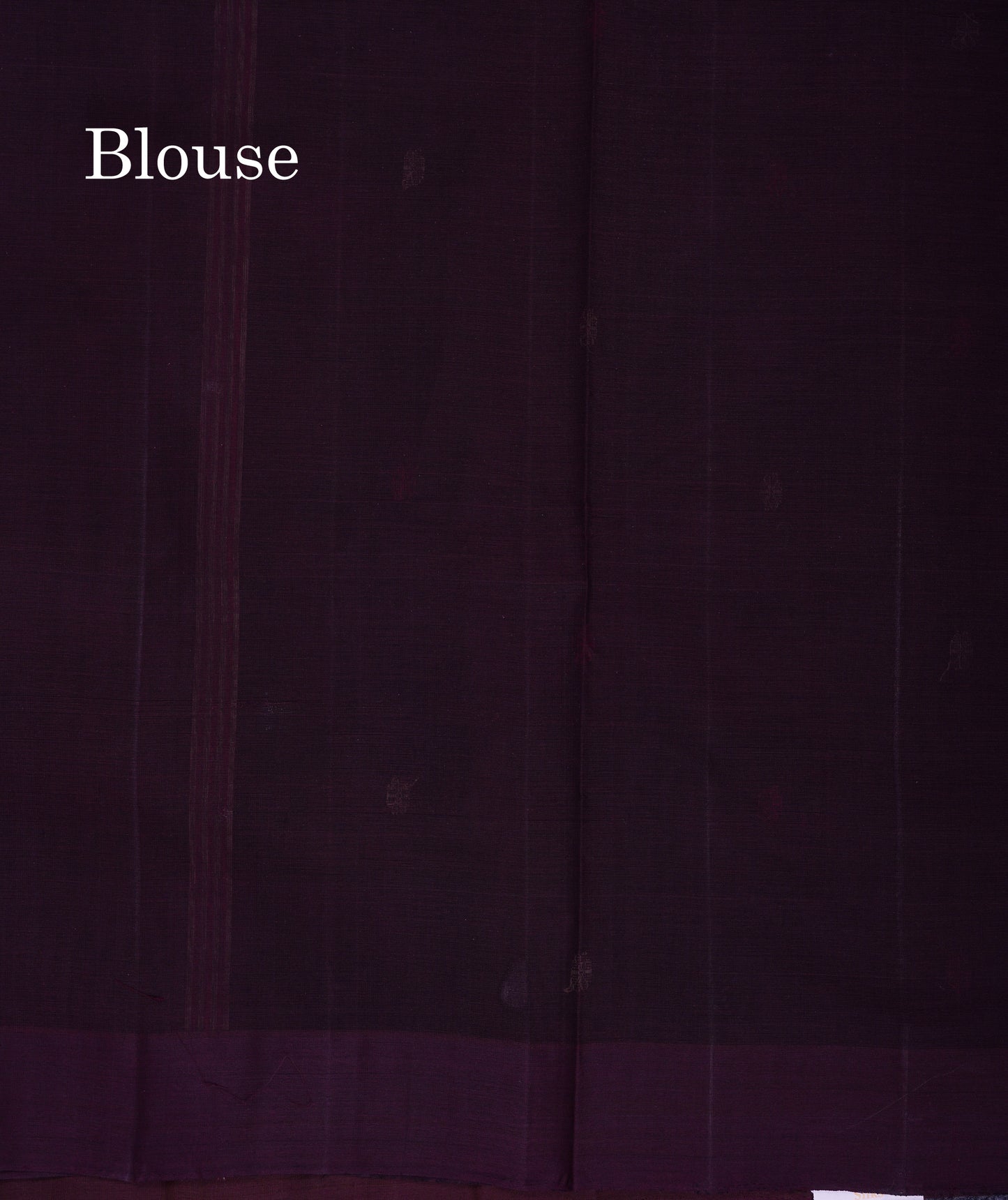 Beautiful Chocolate Thread Work Butta Handloom Pure Cotton Saree With Contrast Dark Brown Blouse