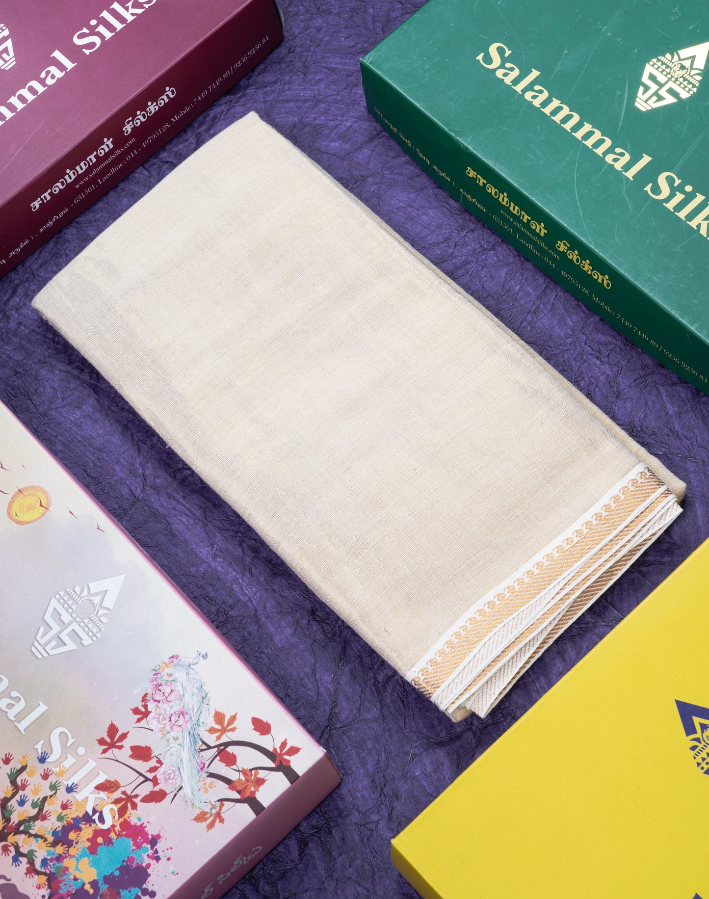 Violet Beautiful Tissue Pure Sungudi Cotton Saree With Small Border