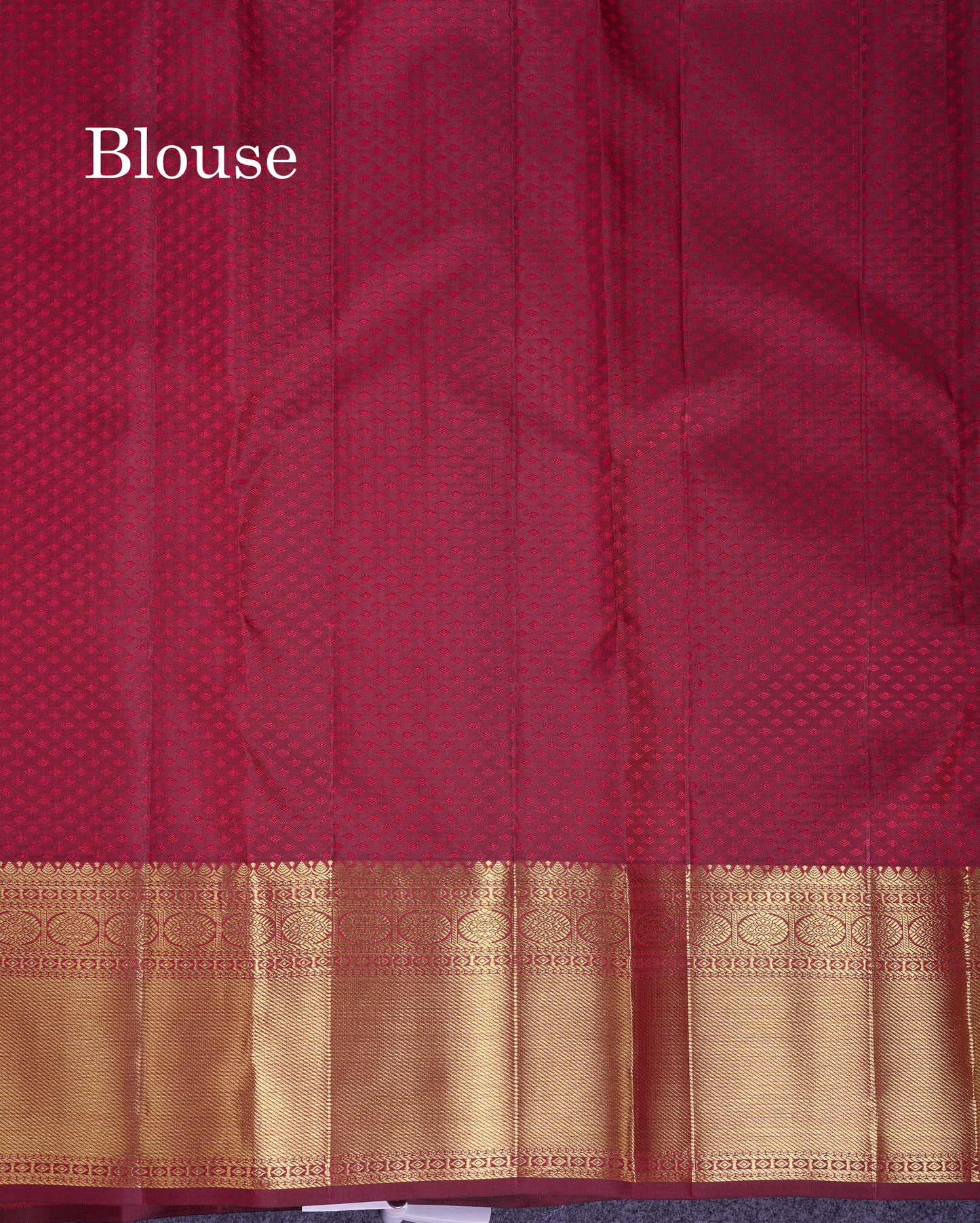 Beautiful Dark Maroon Checks With Traditional Buttas Bridal Pure Kanjivaram Silk Saree With Blouse