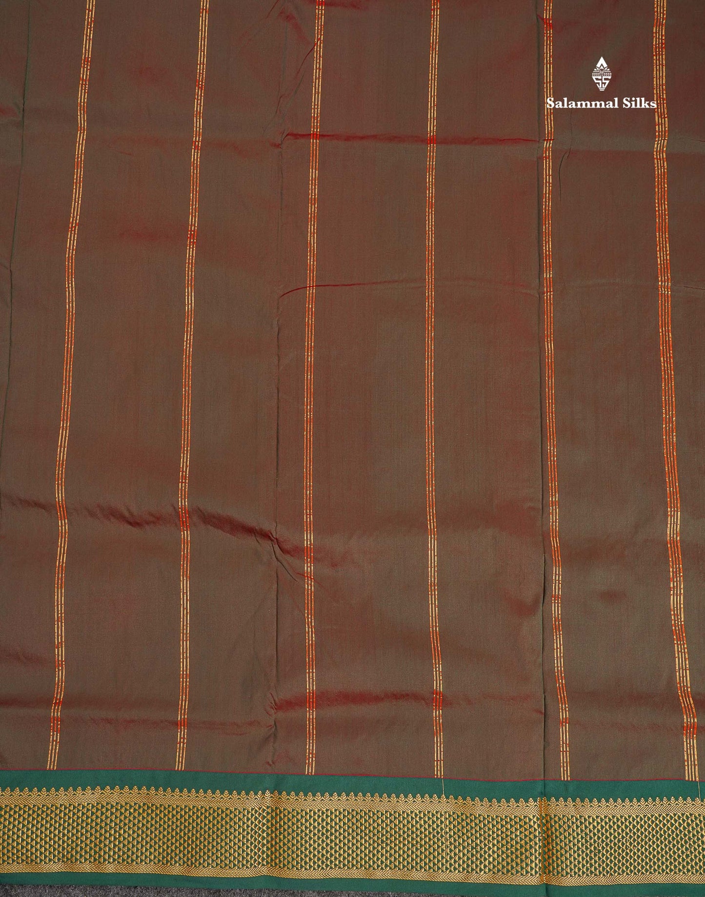 Semi Silk Saree - Rani Pink Colour Body Plain With Contrast Bottle Green Border | 9 Yards