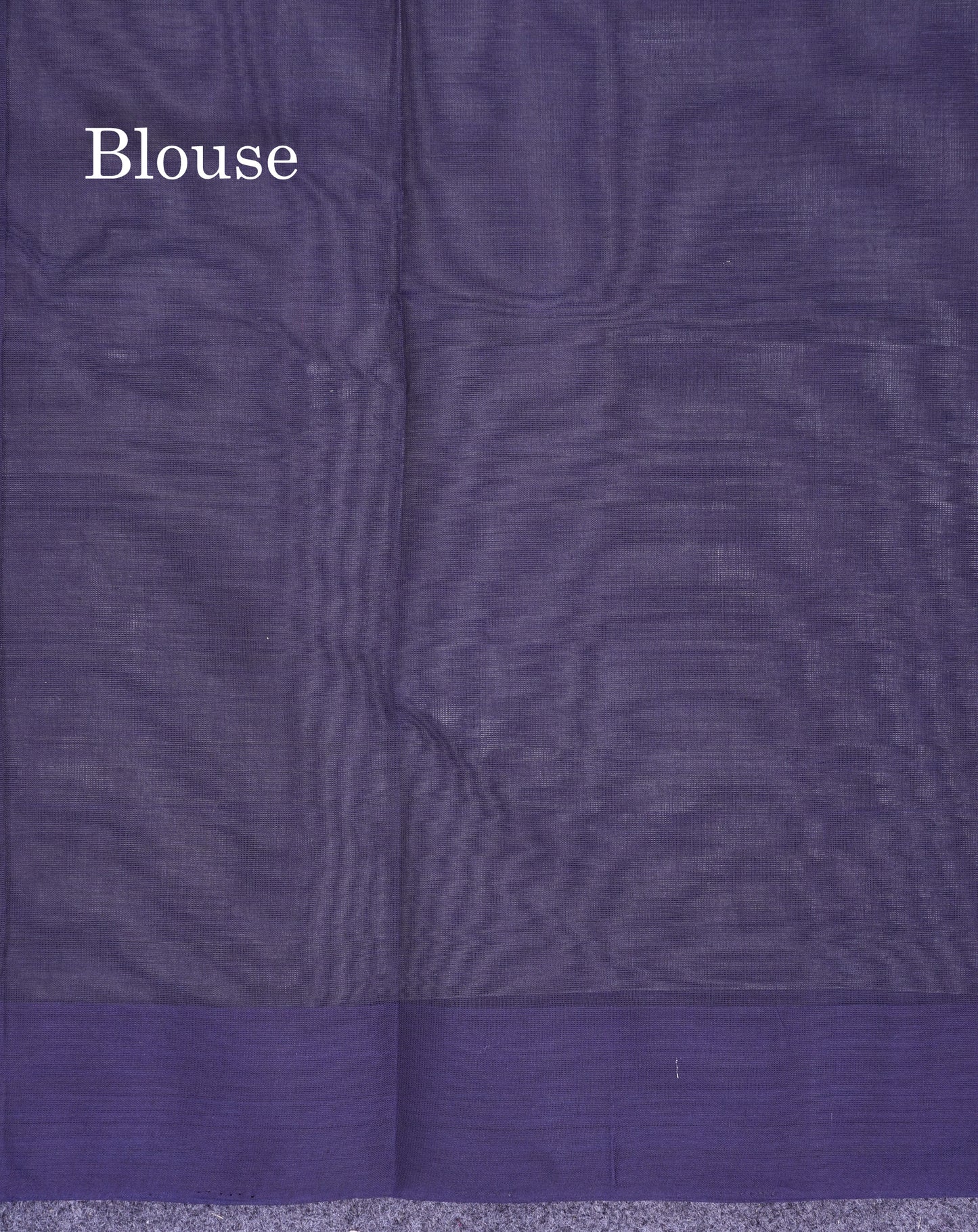 Beautiful Grey Thread Work Butta Handloom Pure Cotton Saree With Contrast Navy Blue Blouse