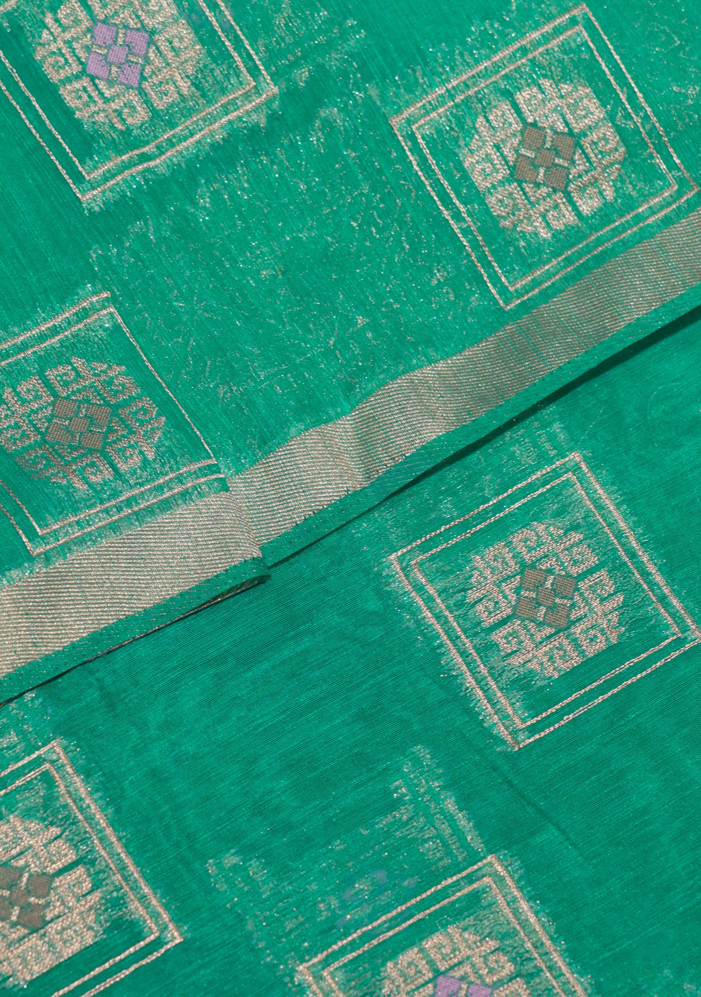 Bottle Green Meena Work Beautiful Malbari Linen Fancy Saree With Blouse