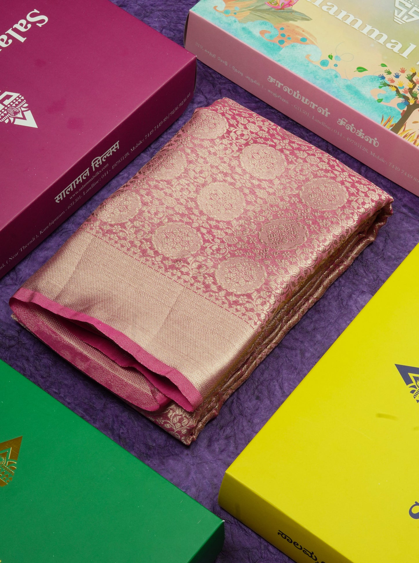 Beautiful Parrot Green Grand Tissue Banaras Fancy Saree With Self Border