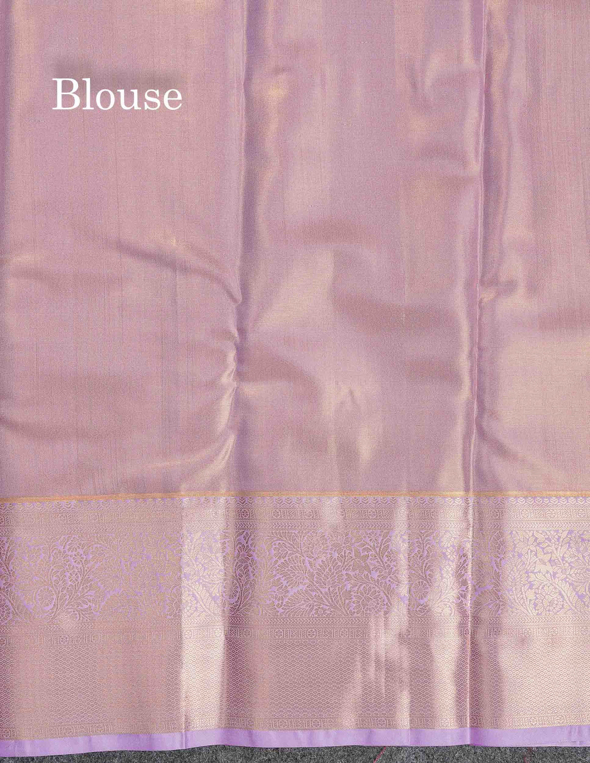Tissue Bridal Semi Silk Saree - Golden Yellow Colour Body With Contrast Light Lavender Border