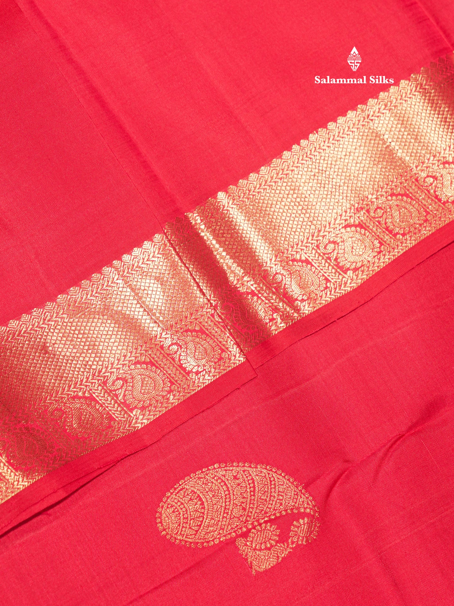 Kanjivaram Beautiful Red Pure Silk Saree With Pista Green Blouse