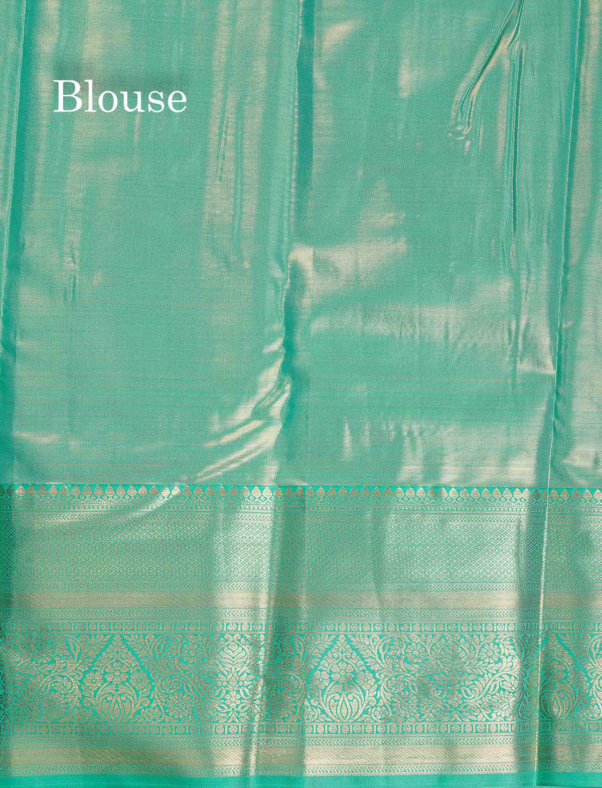 Tissue Bridal Semi Silk Saree - Orange Colour Body With Contrast Sapphire Green Border