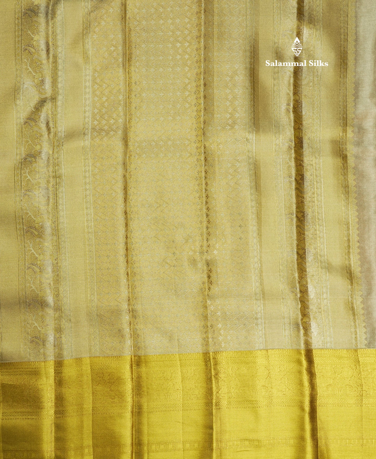 Light Chocolet Tissue Bridal Pure Silk Saree With Mustard Yellow Evining Morning Border