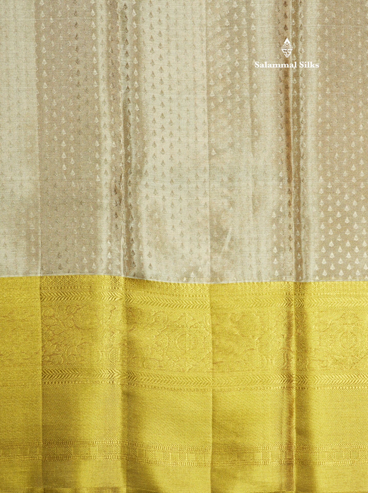 Light Chocolet Tissue Bridal Pure Silk Saree With Mustard Yellow Evining Morning Border