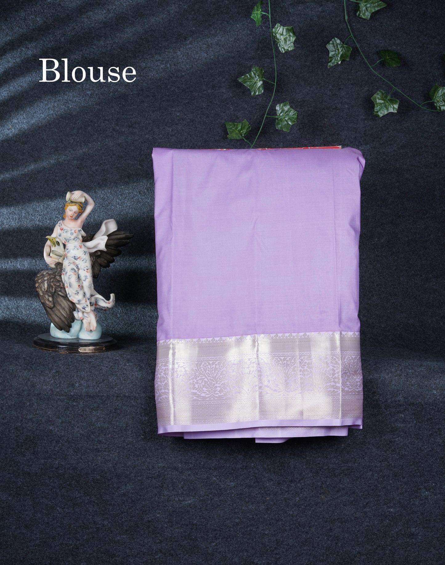 Semi Silk Pattu Pavadai (Sapphire Green) with Lavender Blouse 27"