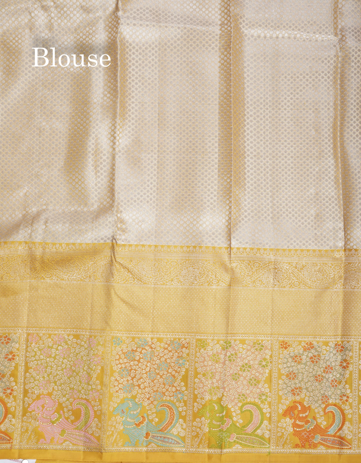 Sandal Bridal Pure Kanjivaram Silk Saree With Contrast Mustard Yellow Menakari Work Evening Morning Border