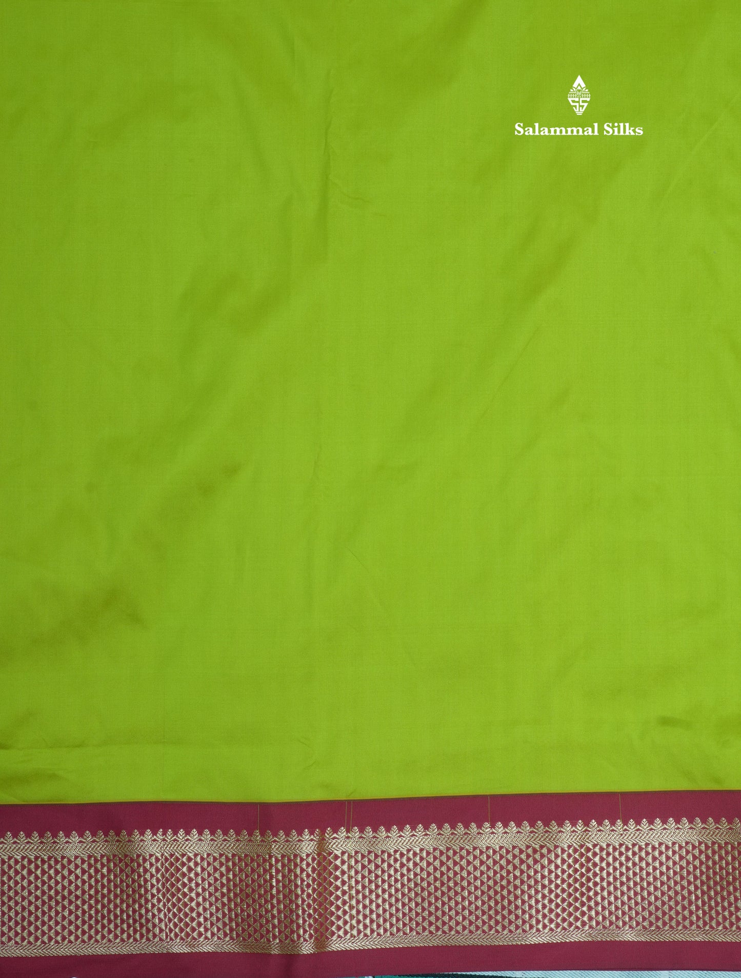 11 Yards Semi Silk Saree Beige with Contrast Maroon Border