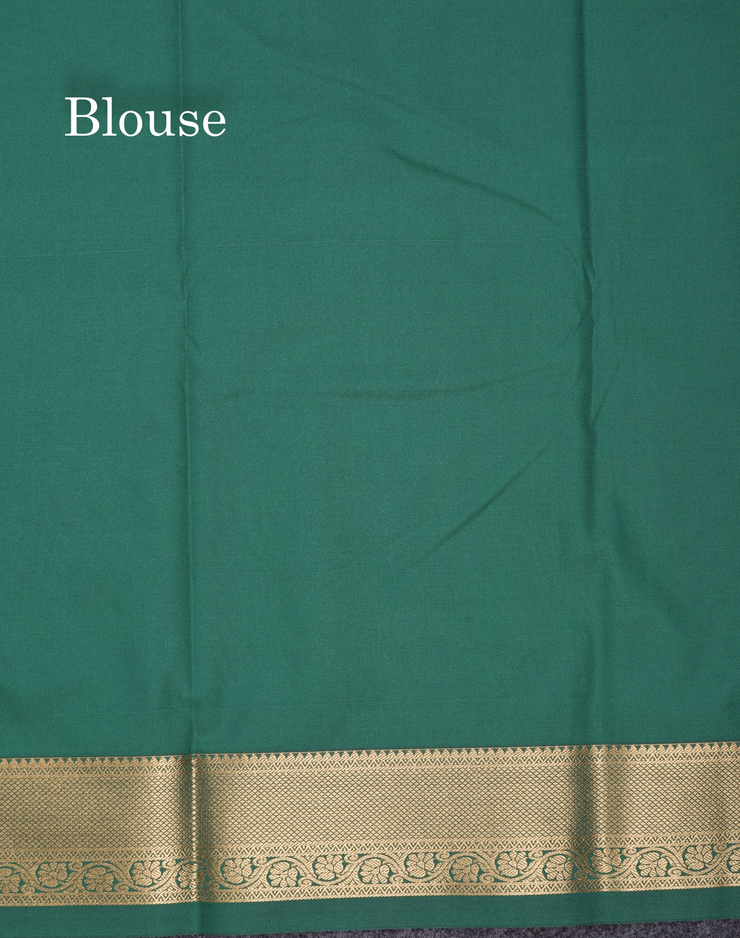 Beautiful Sapphire Green Semi Silk Saree With Contrast Bottle Green Small Border