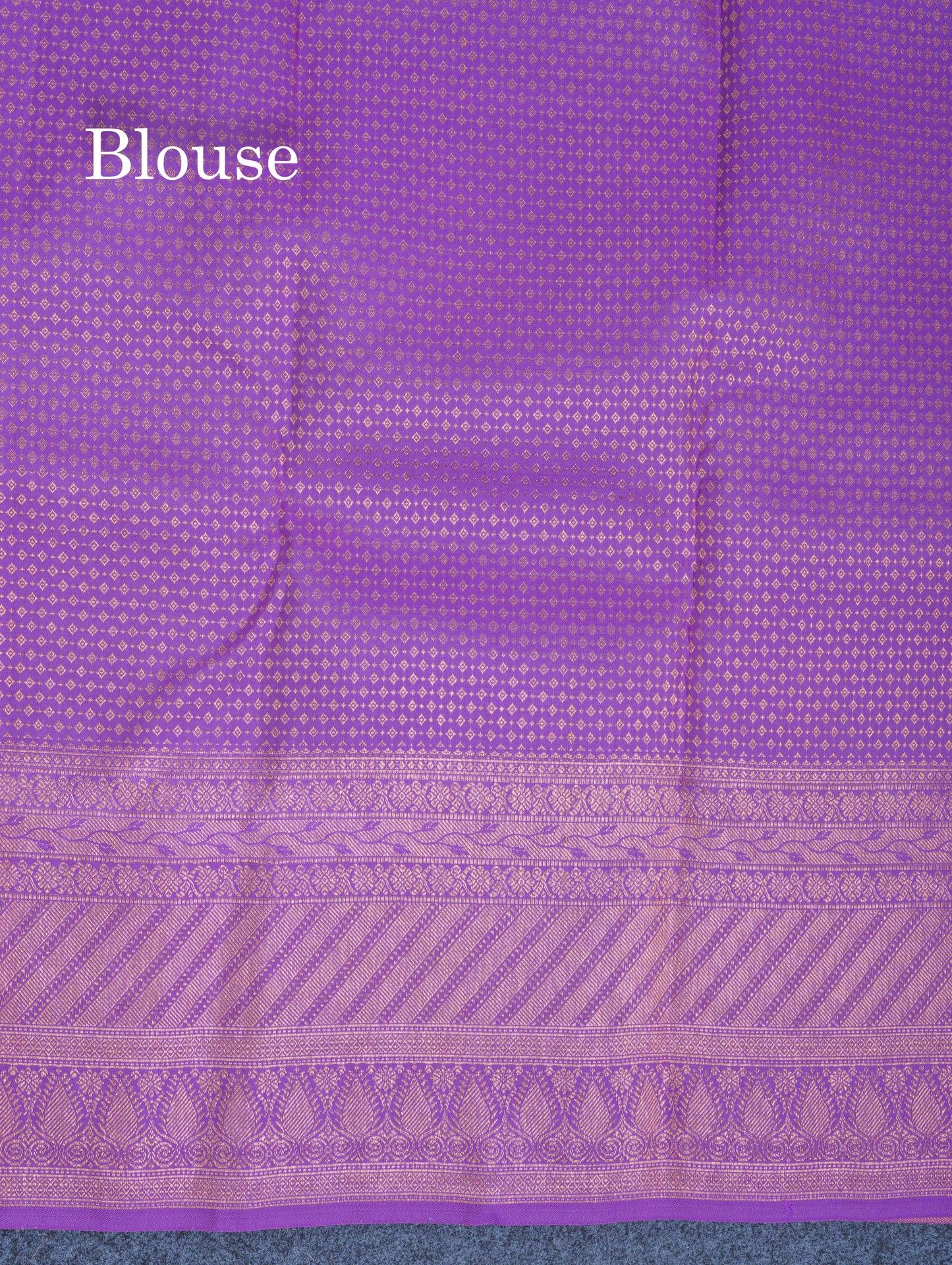 Sapphire Green Pure Kanjivaram Silk Saree with Contrast Purple Border