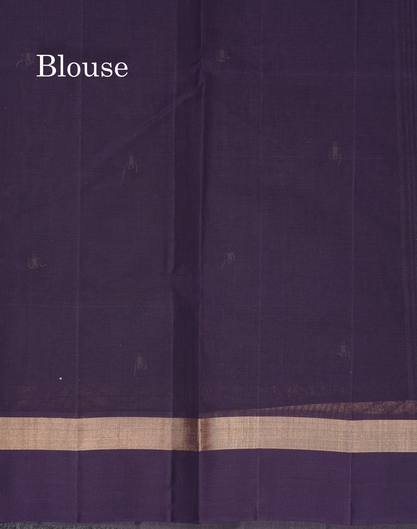 Beautiful Grey Thread Work Butta Handloom Pure Cotton Saree With Contrast Dark Violet Blouse