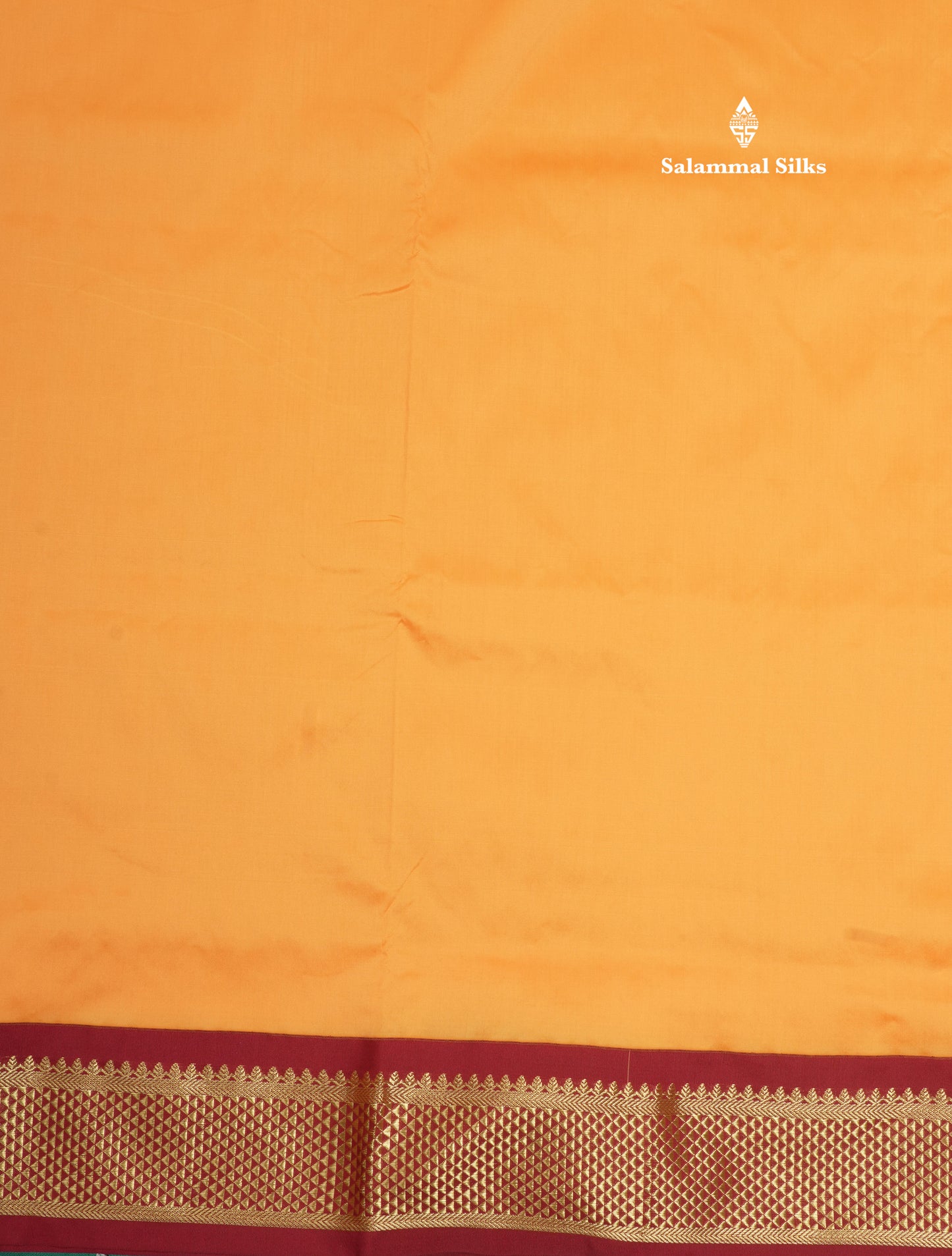 11 Yards Semi Silk Saree Beige with Contrast Maroon Border