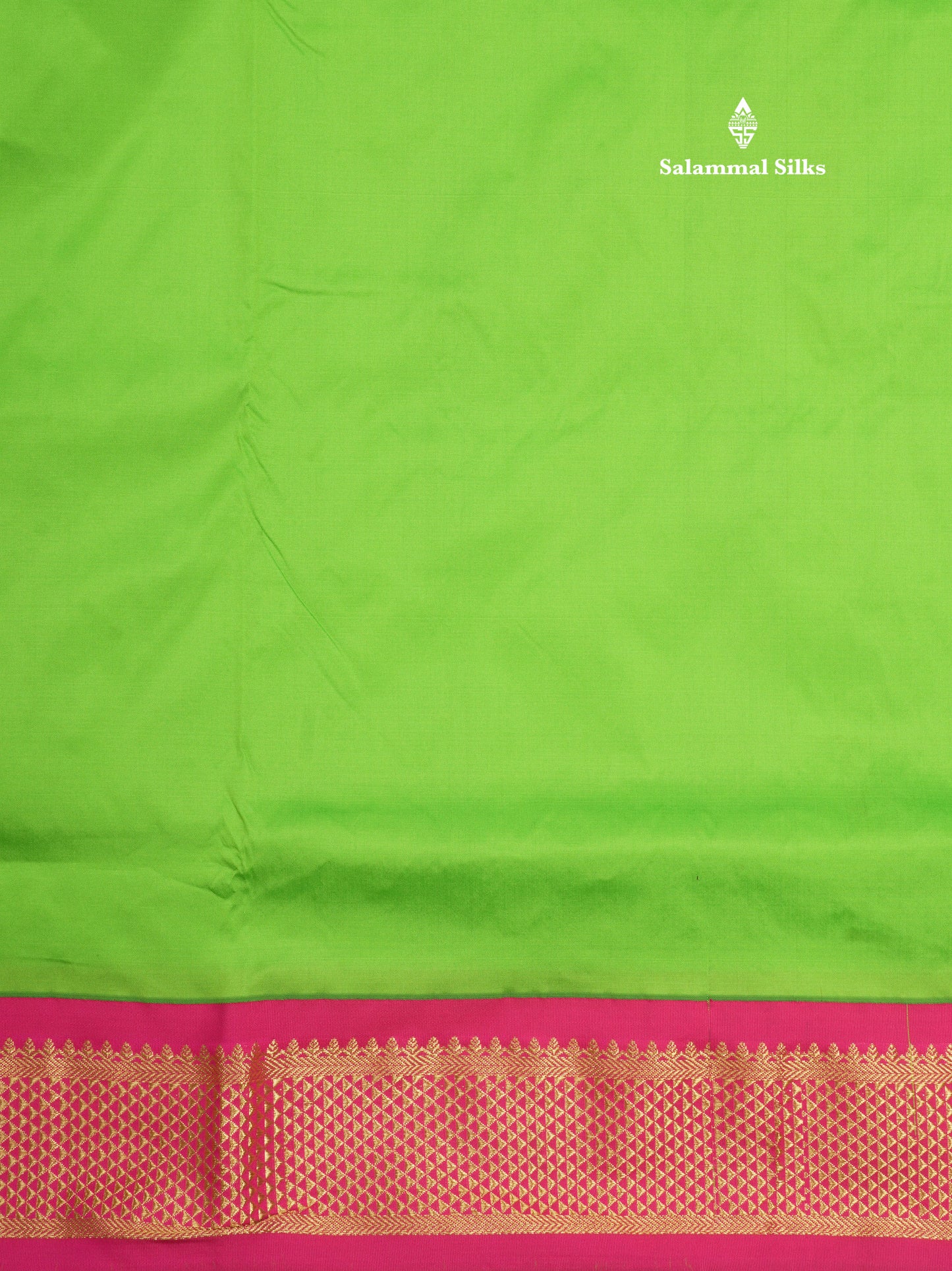 11 Yards Semi Silk Saree Royal Blue with Contrast Pink Border