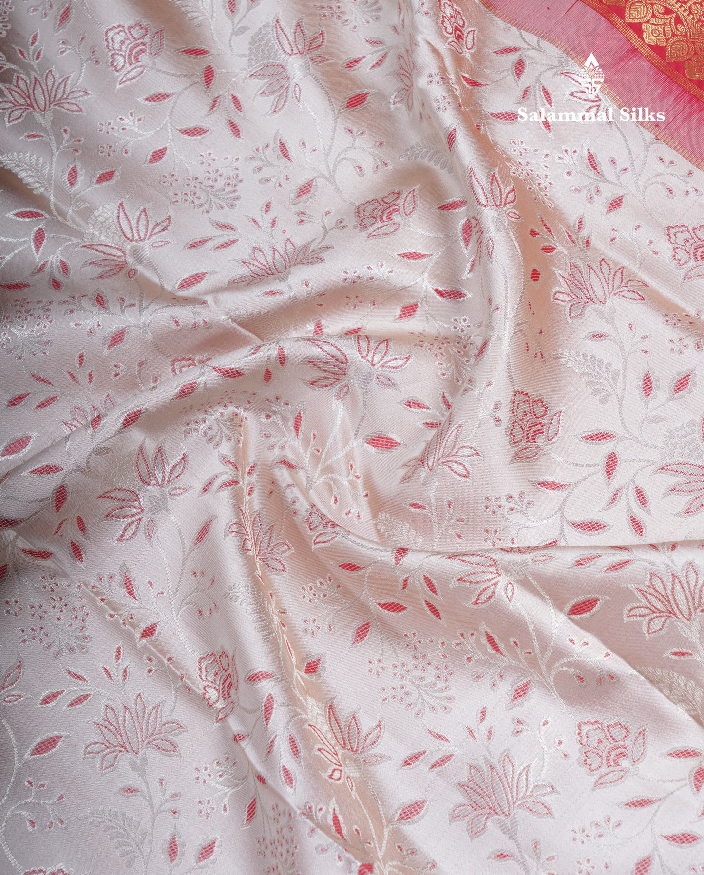 Half White Bridal Pure Kanjivaram Silk Saree With Contrast Reddish Maroon Long Traditional Border