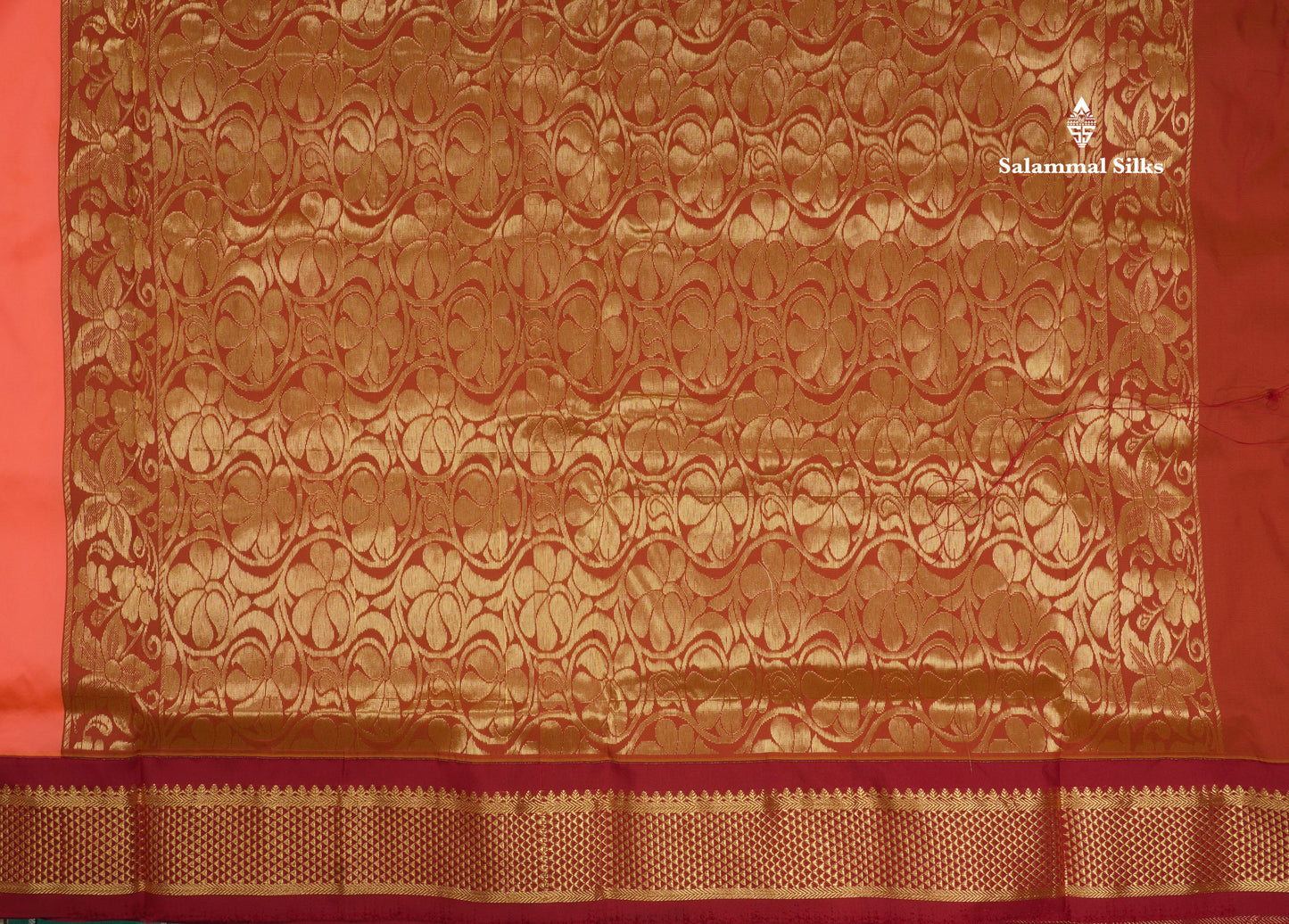 11 Yards Semi Silk Saree Mango Yellow with Contrast Maroon Border