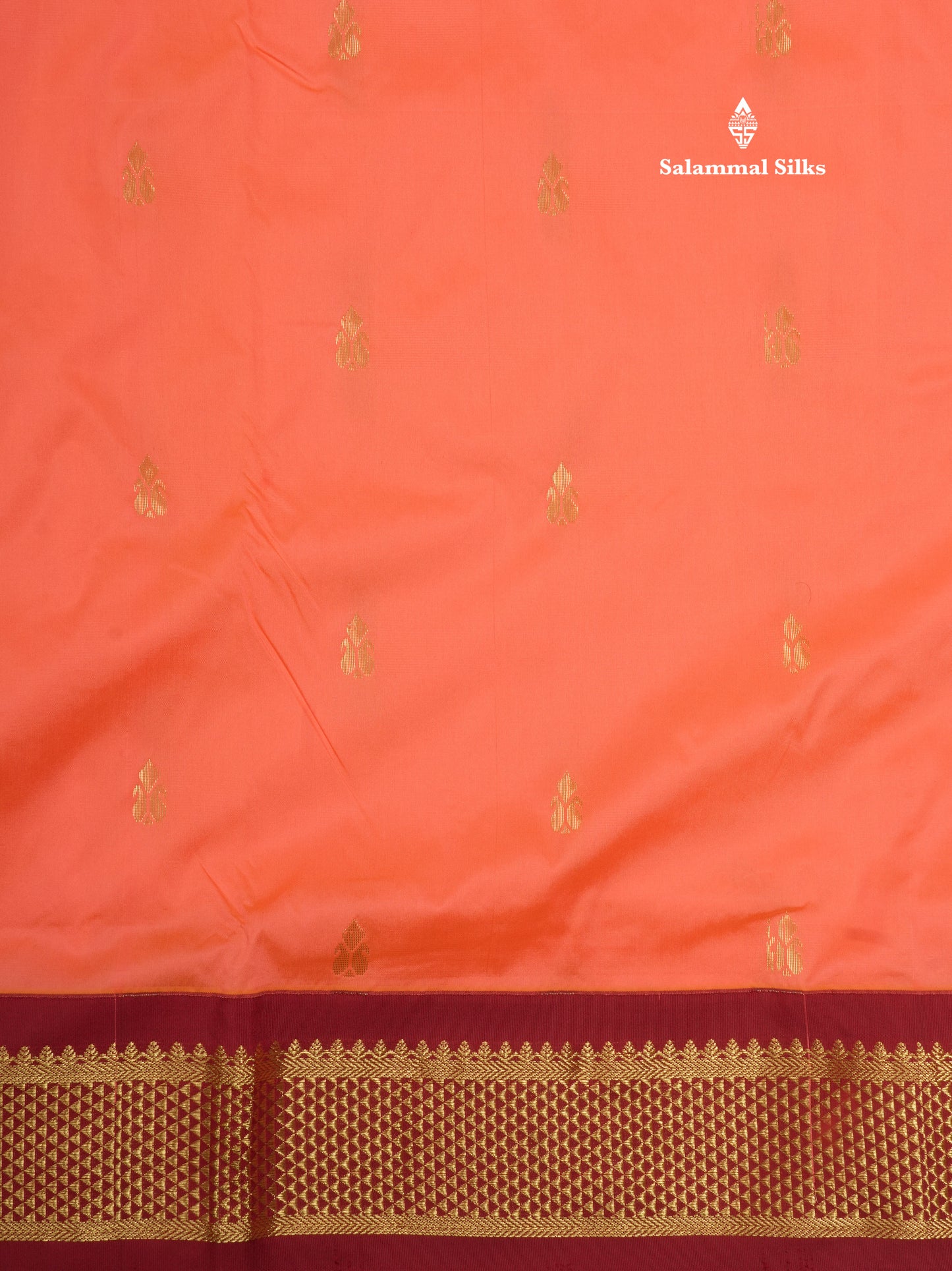 11 Yards Semi Silk Saree Mango Yellow with Contrast Maroon Border