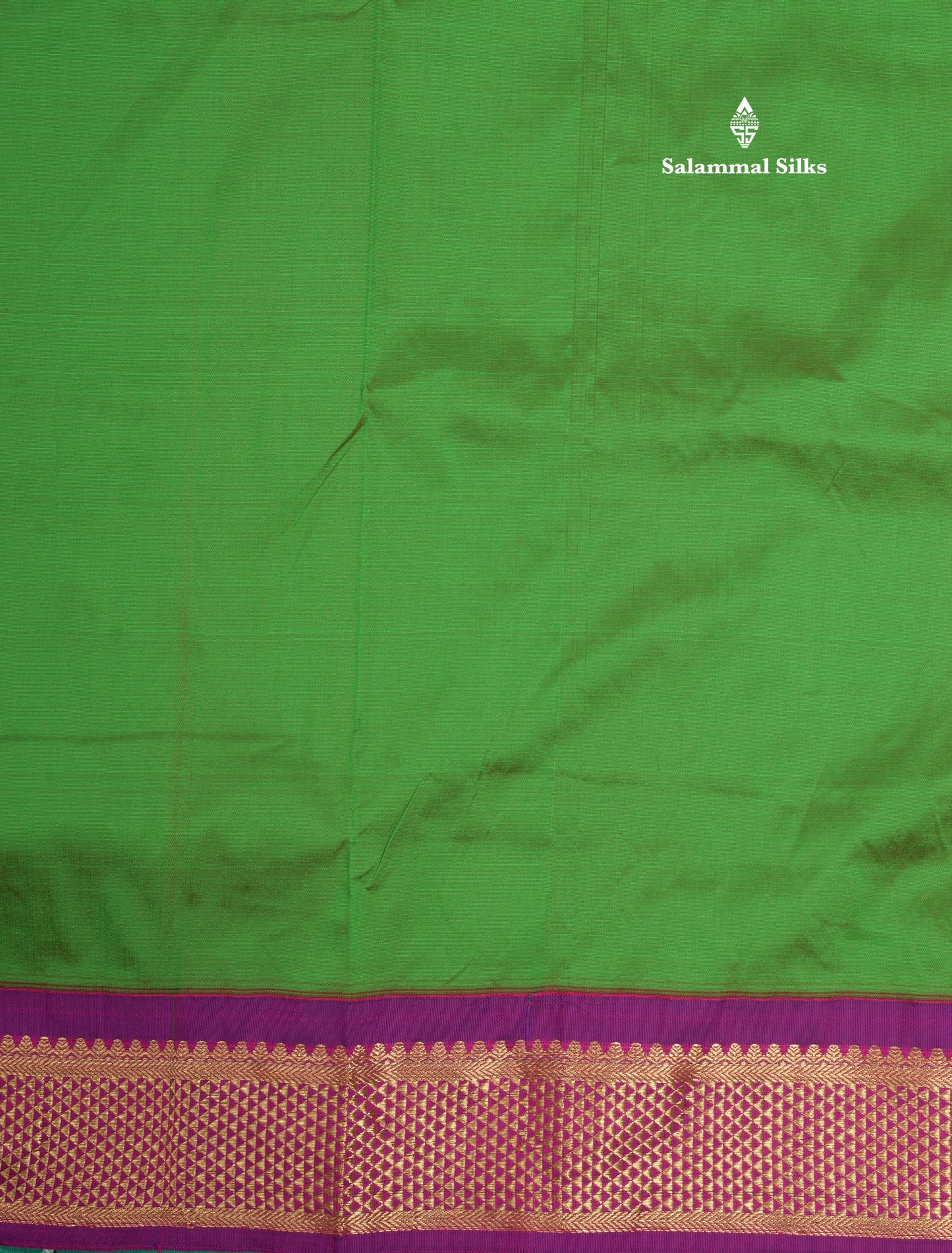 11 Yards Semi Silk Saree Chocolate with Contrast Magenta Border