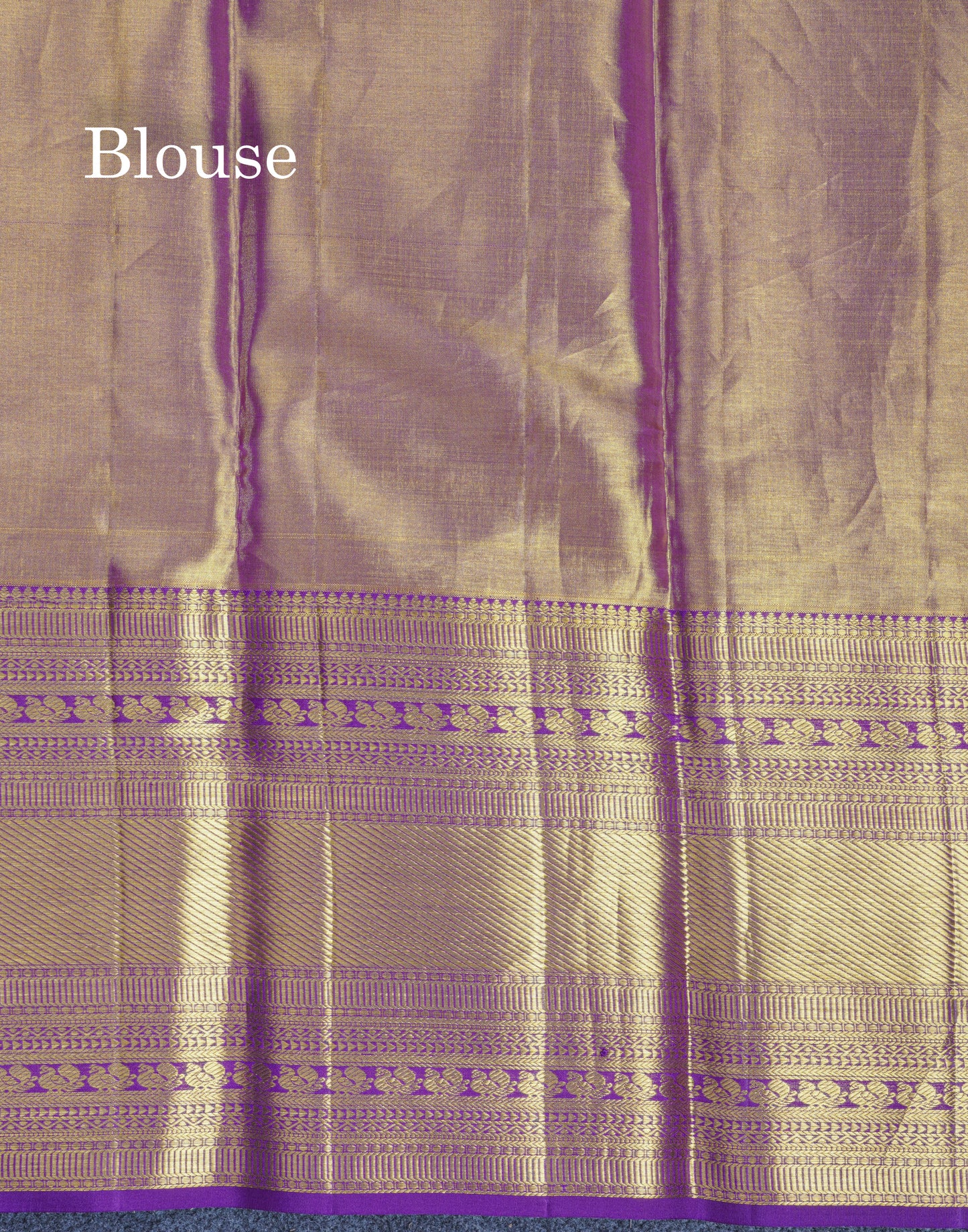 Pink Tissue Bridal Pure Kanjivaram Silk Saree With Contrast Dark Purple Long Traditional Border