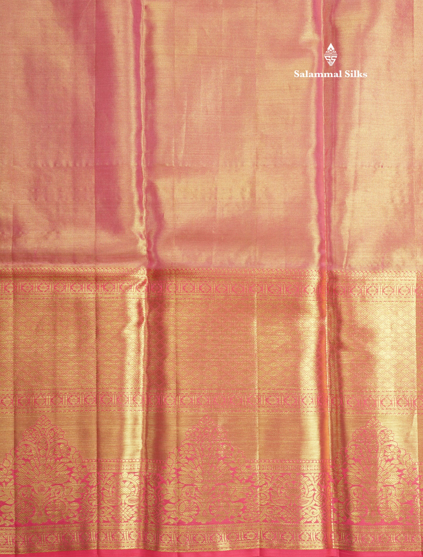 Sea Blue Beautiful Bridal Pure Kanjivaram Silk Saree With Long Pink Border