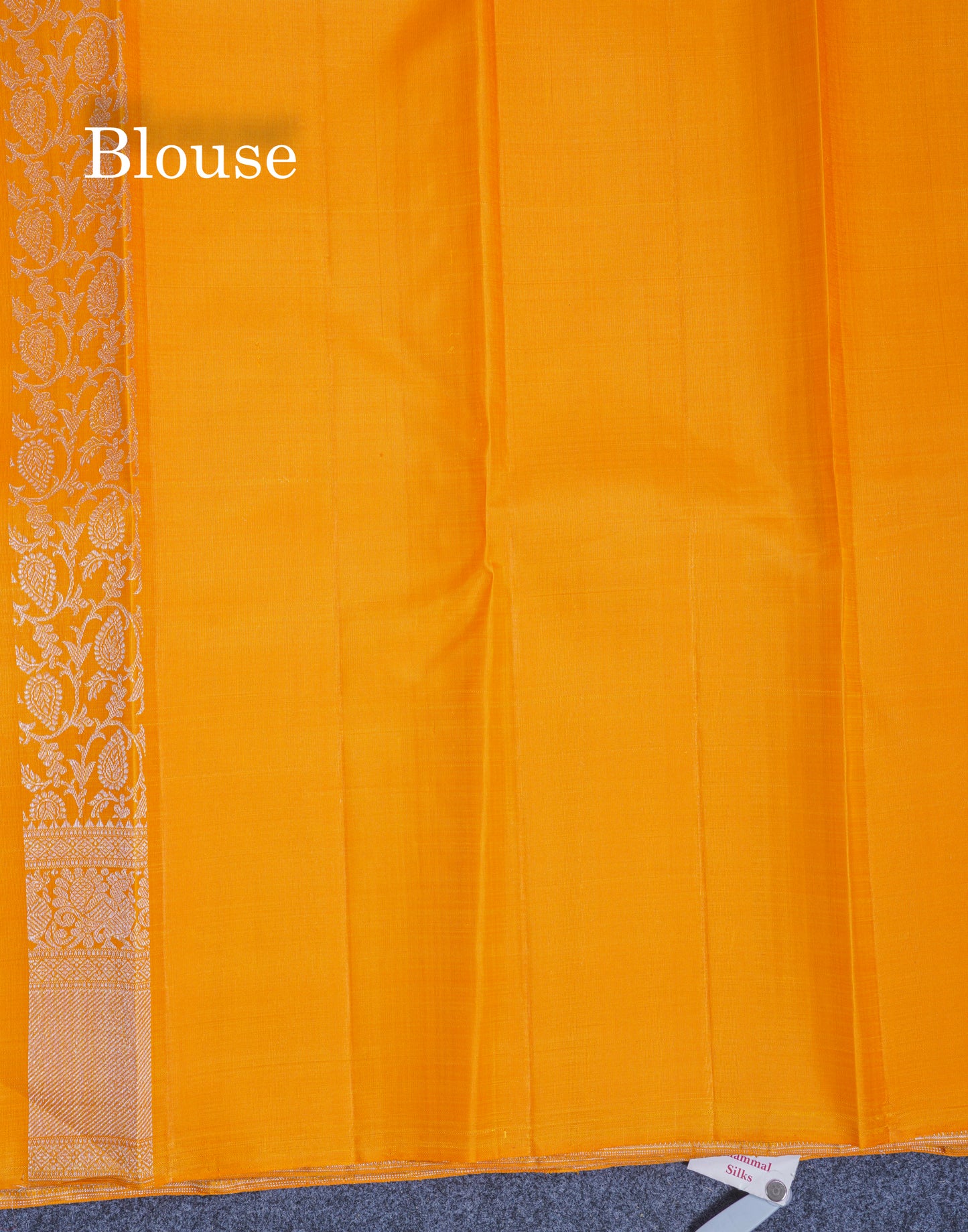 Mango Yellow Bridal Pure Kanjivaram Silk Saree With Self Border
