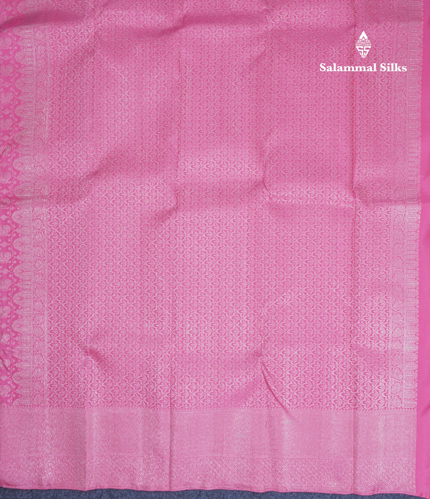Pink Bridal Pure Kanjivaram Silk Saree With Self Border