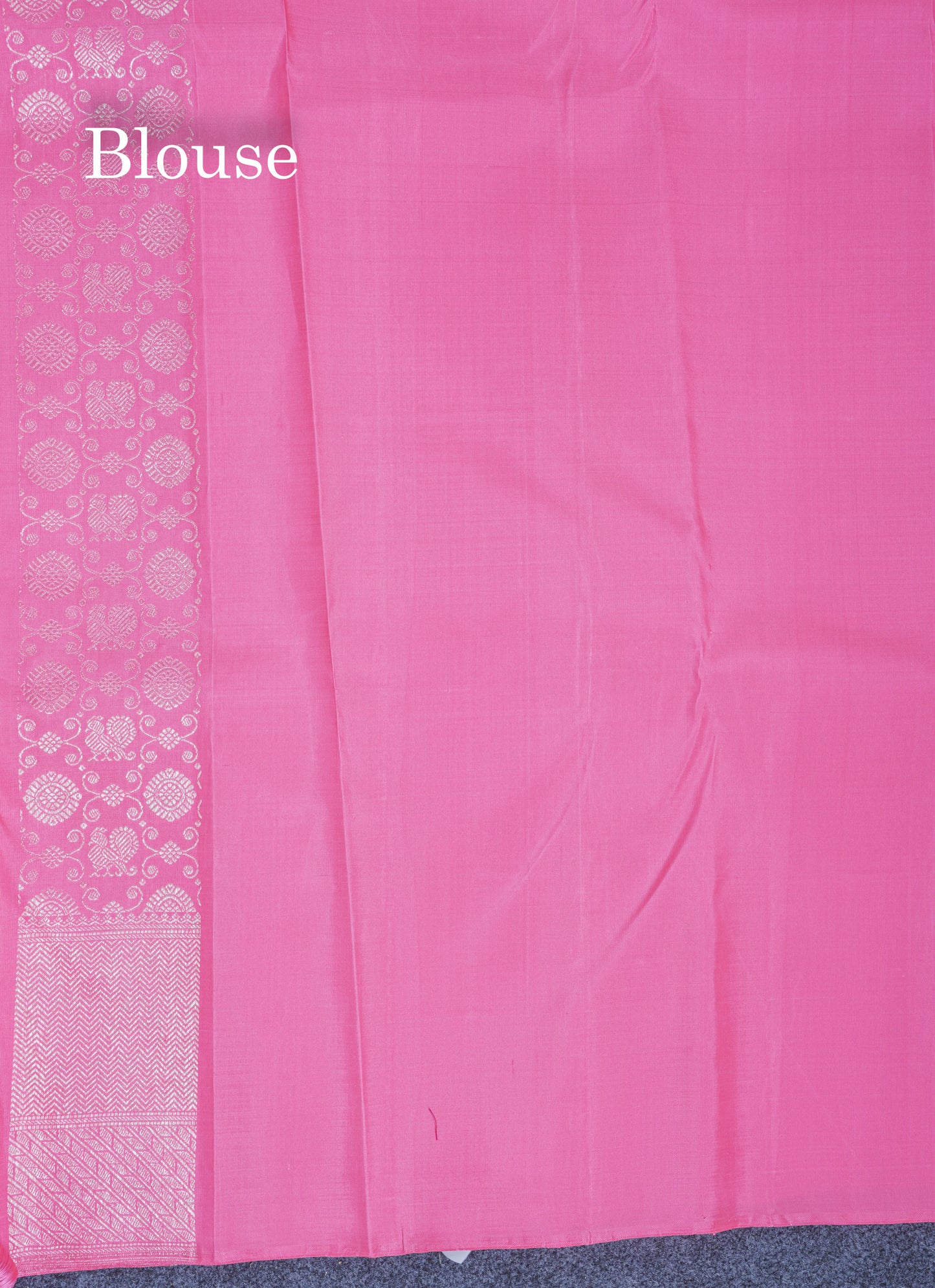 Pink Bridal Pure Kanjivaram Silk Saree With Self Border