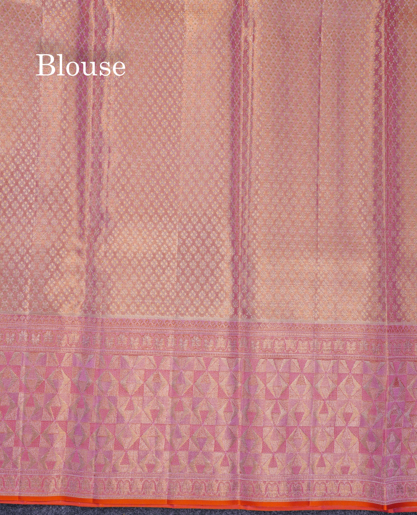 Beautiful Baby Pink Tissue Bridal Pure Kanjivaram Silk Saree With Contrast Light Pink Fancy Border