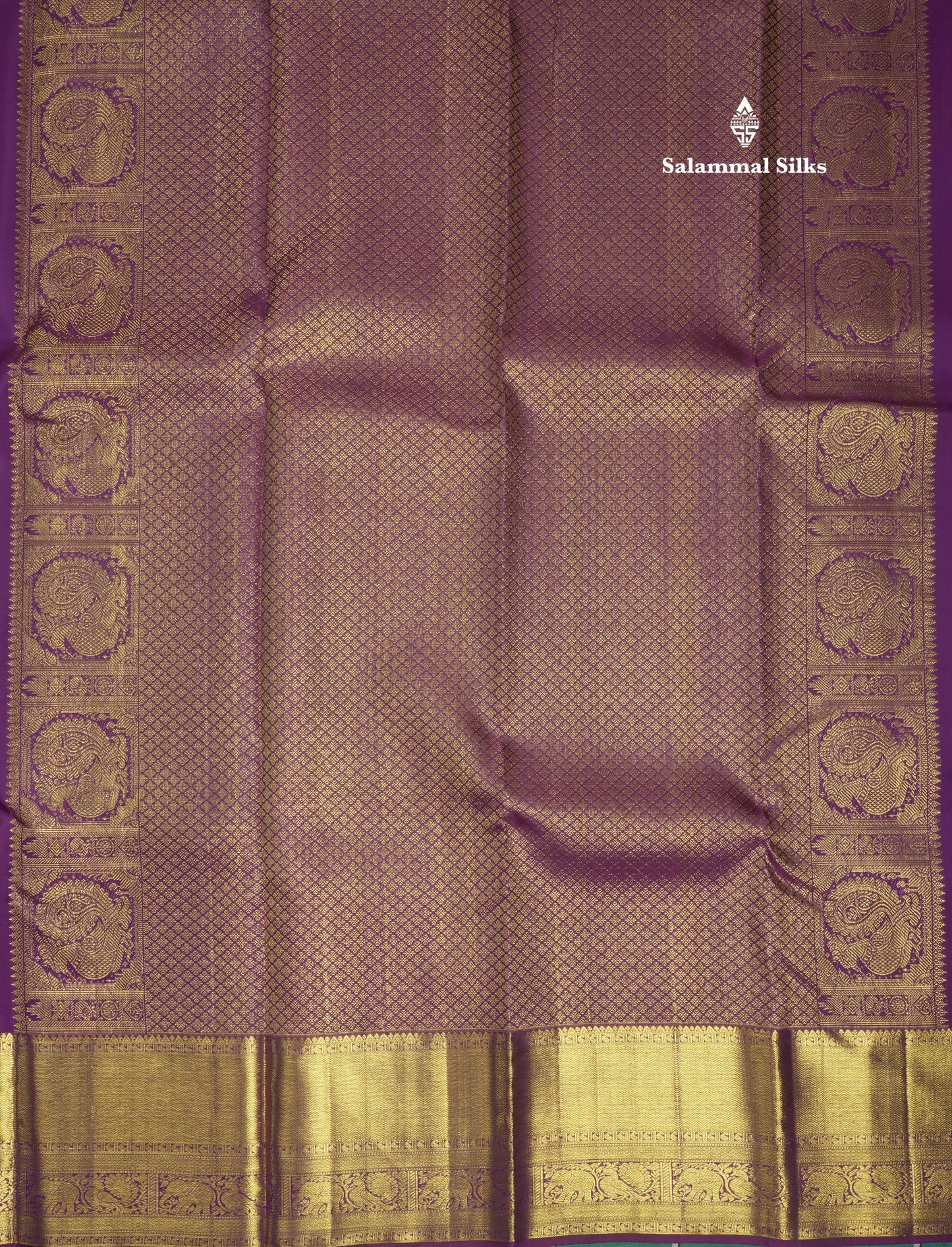 Kanjivaram Violet Grand Wedding Pure Silk Saree With Blouse
