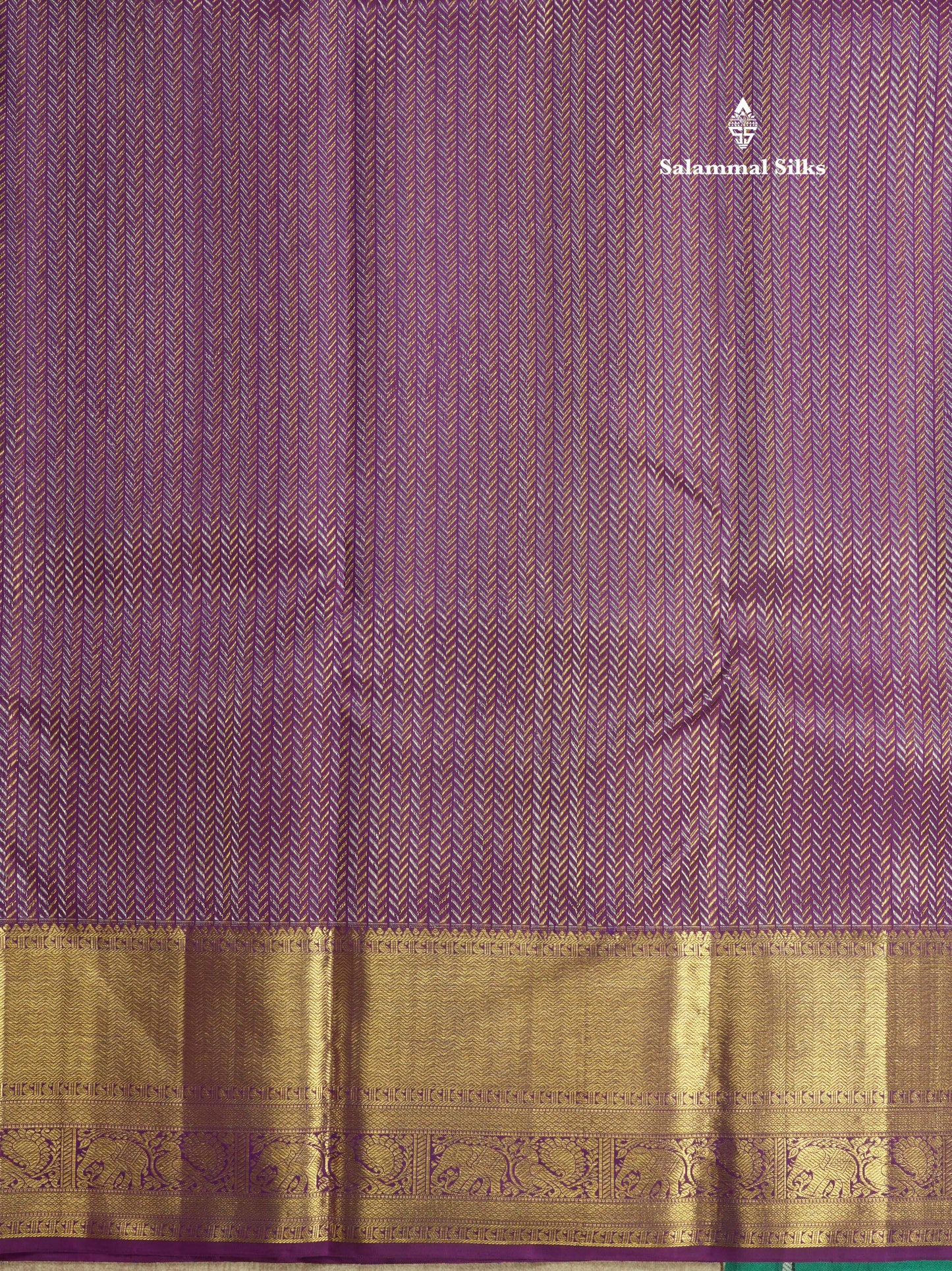 Kanjivaram Violet Grand Wedding Pure Silk Saree With Blouse