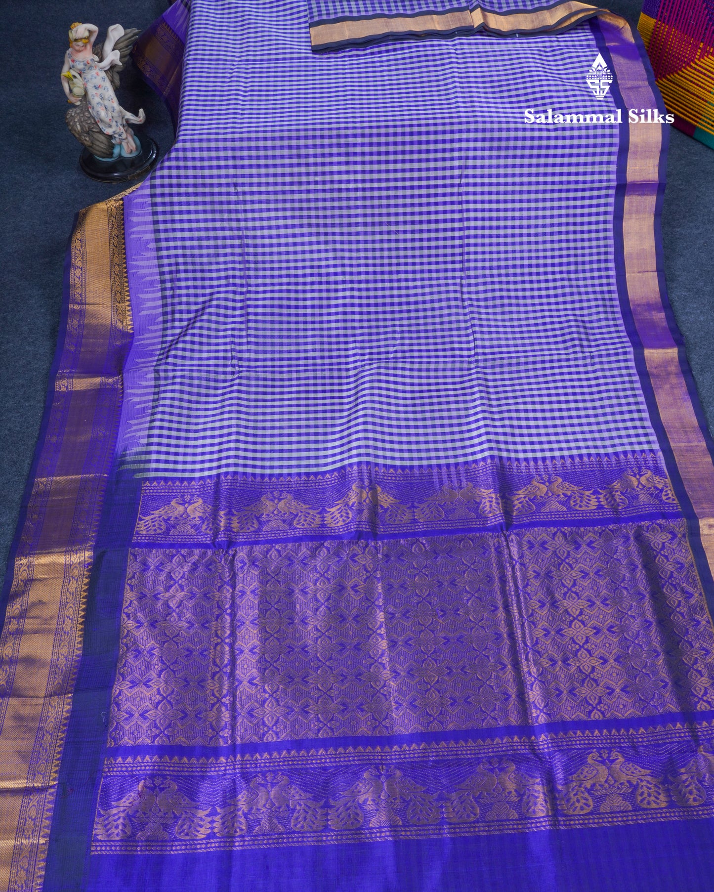Beautiful Paalum Pazham Checks Handloom Pure Silk Cotton Saree With Traditional Evening Morning Border
