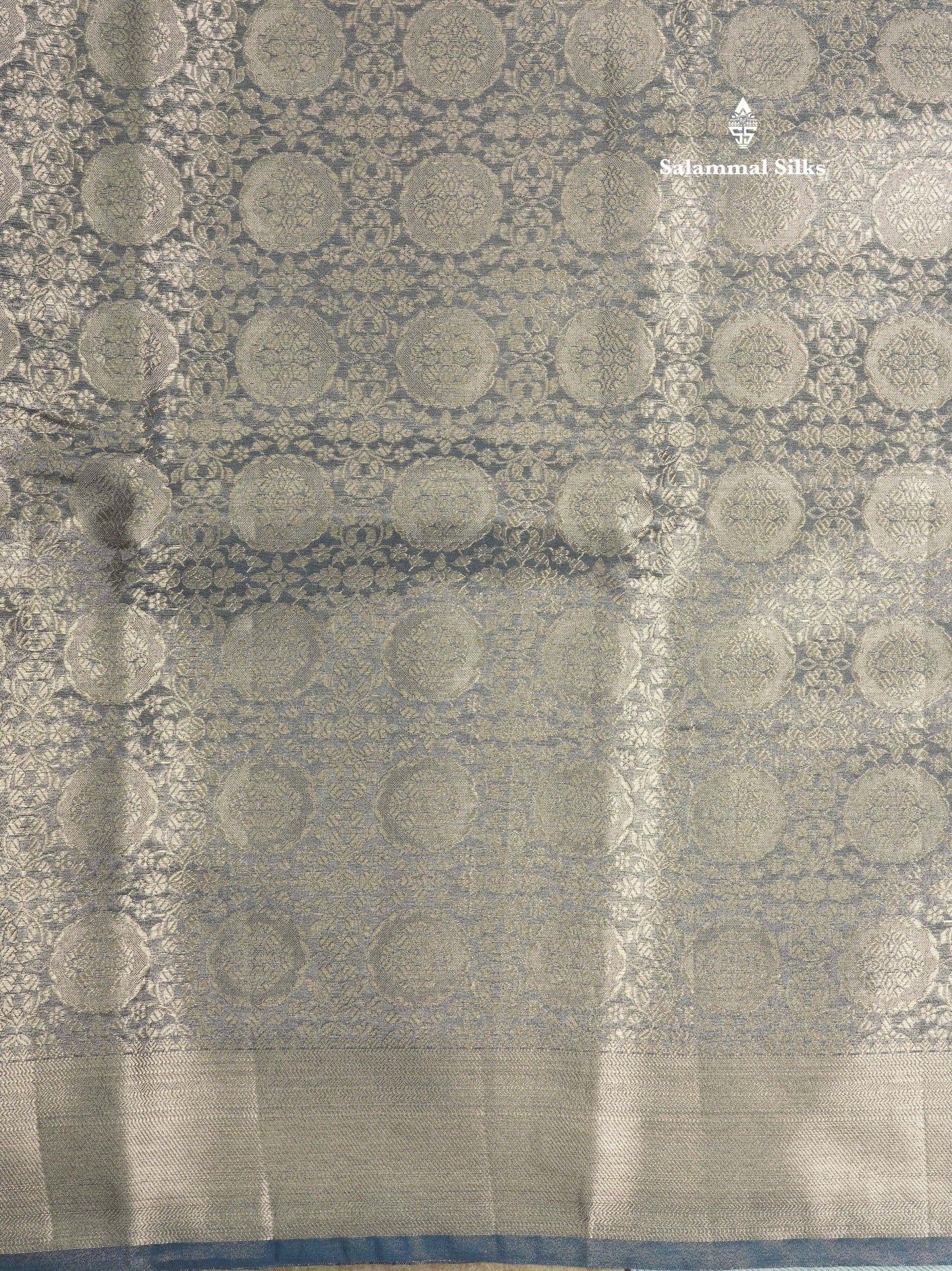 Beautiful Parrot Green Grand Tissue Banaras Fancy Saree With Self Border