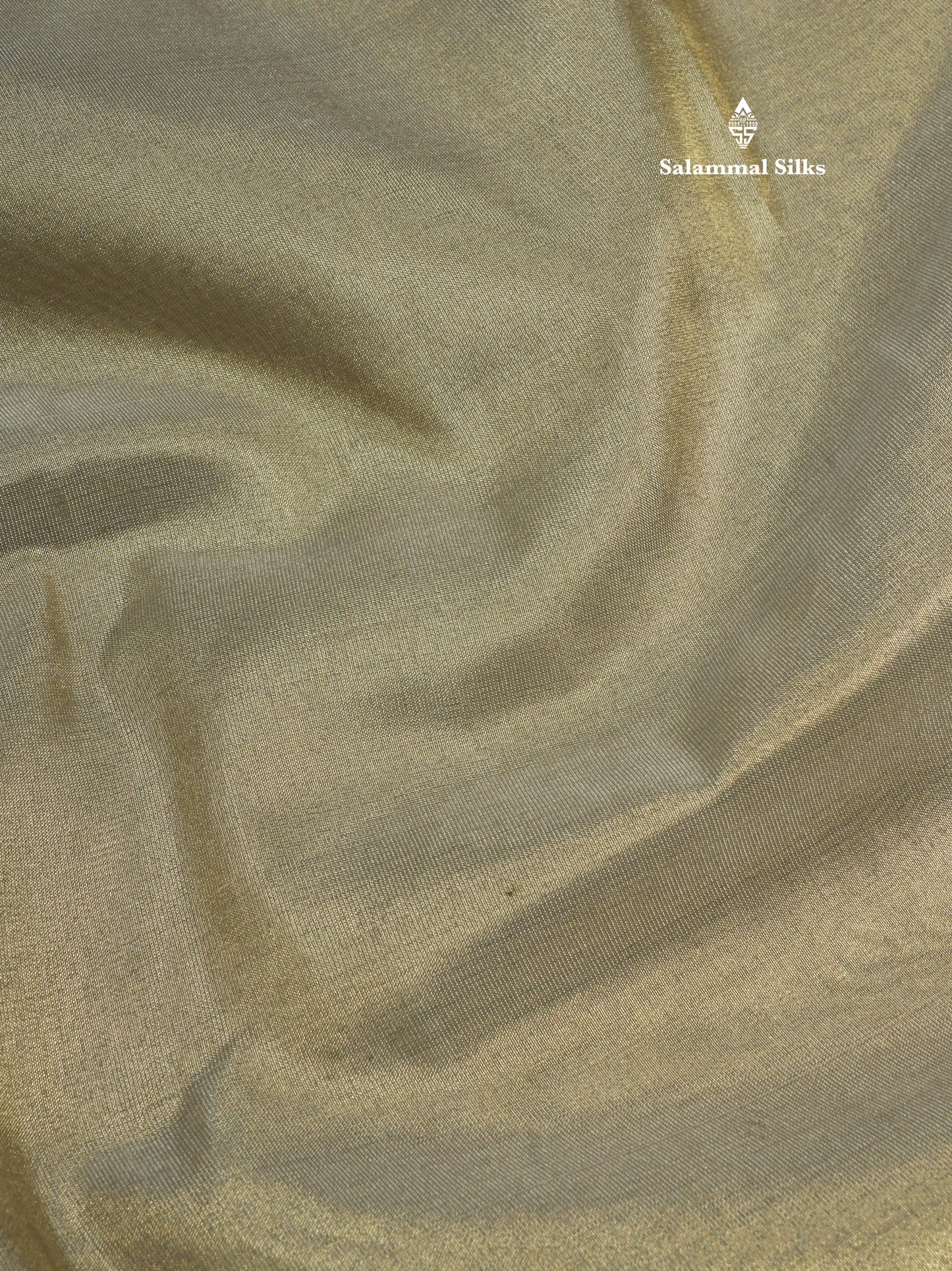 Parrot Green Plain Tissue Saree With Fancy Silver Border