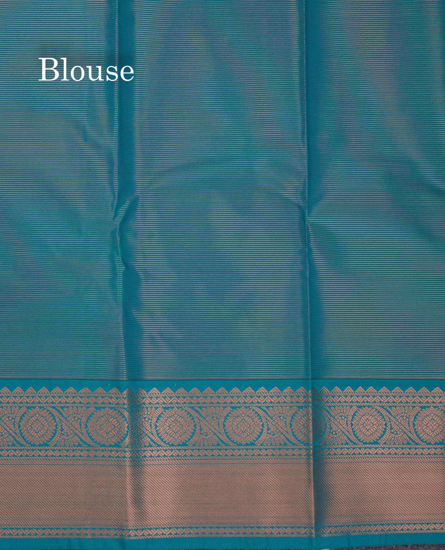 Beautiful Dark Sandal Vaira Oosi Lines Semi Silk Saree With Contrast Peacock Blue Border