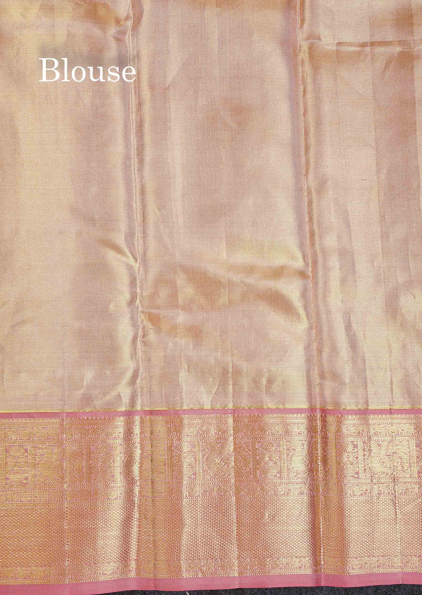 Beautiful Pista Green Tissue Bridal Pure Kanjivaram Silk Saree With Contrast Peach Traditional Border