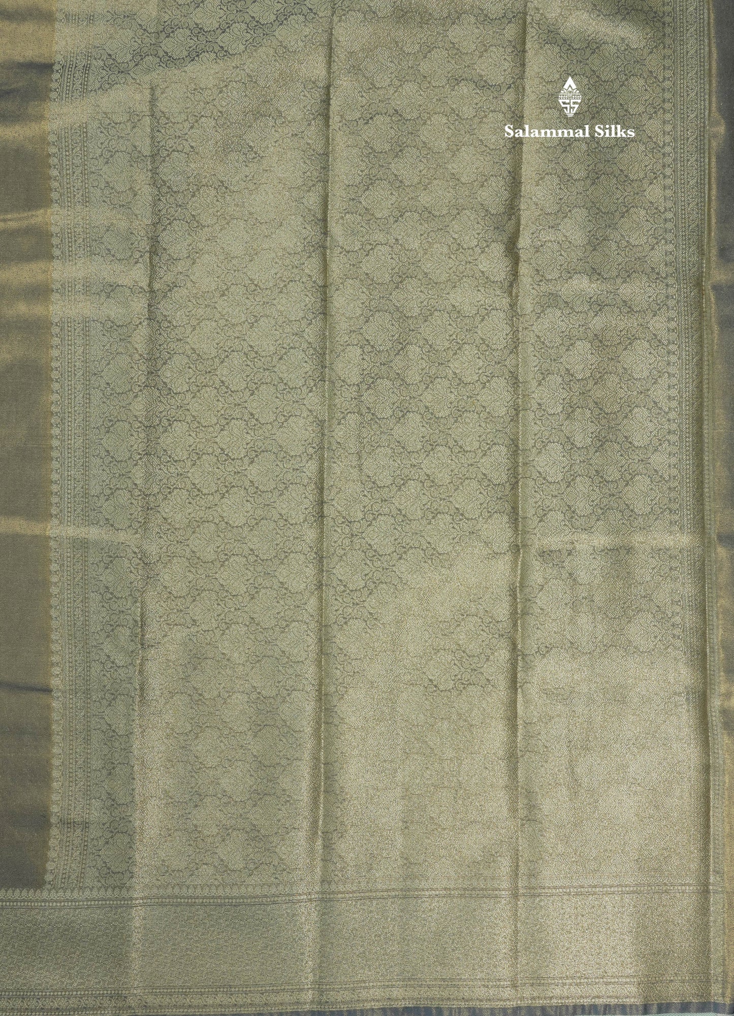 Blue Shade Plain Tissue Saree With Fancy Border