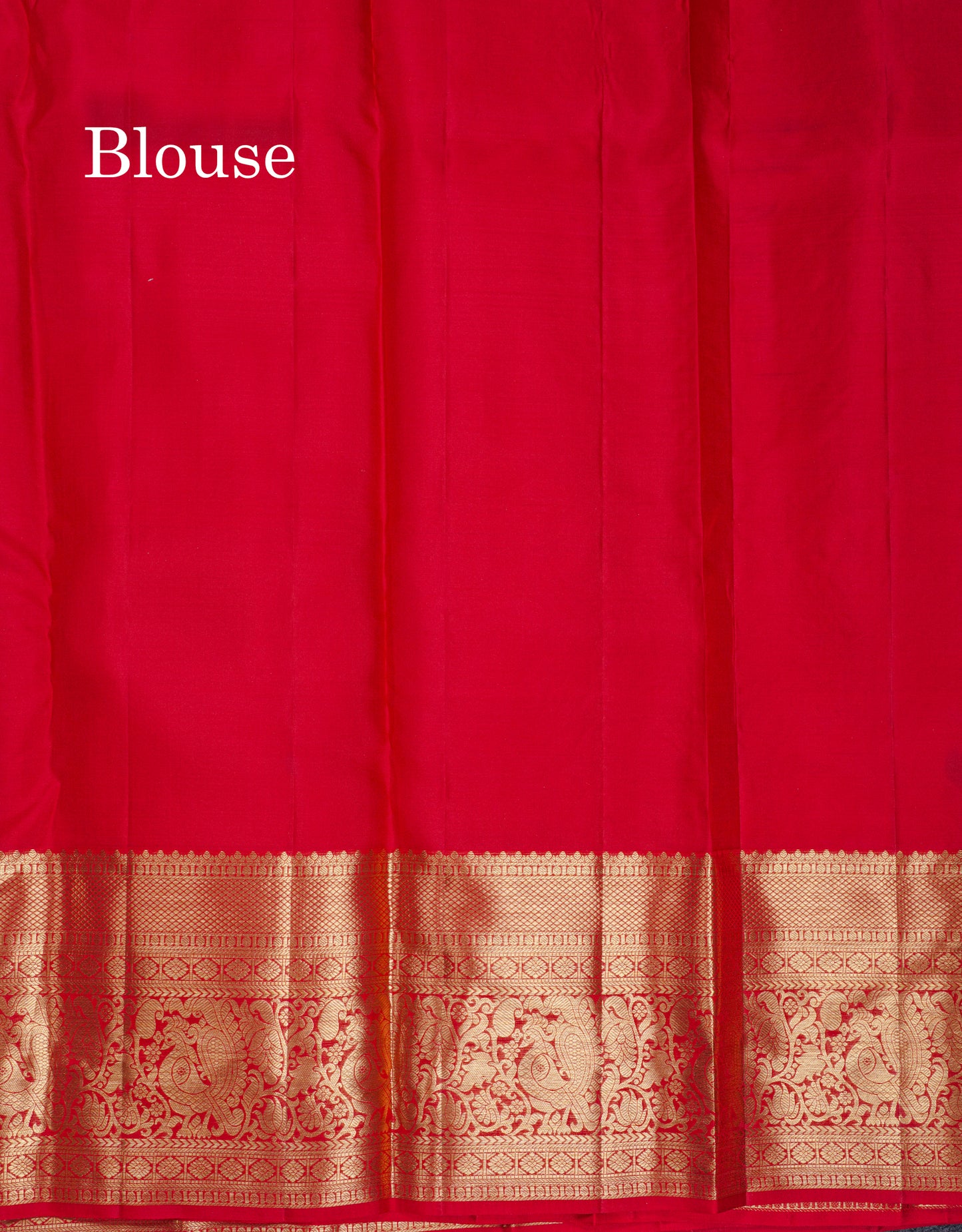 Beautiful Red Bridal Pure Kanjivaram Silk Saree With Traditional Border