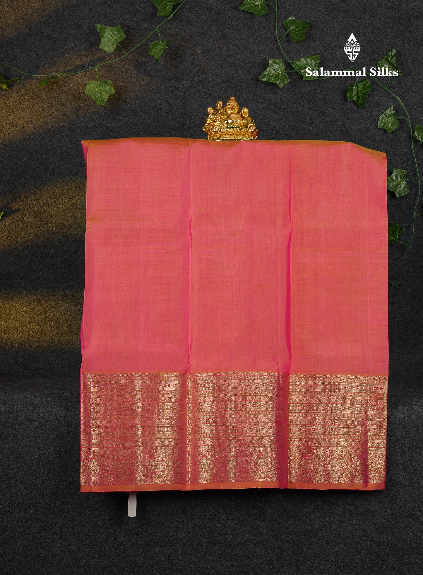 Beautiful Pure Silk Pattu Pavadai (Sapphire Green) With Contrast Parrot Green Blouse 36"