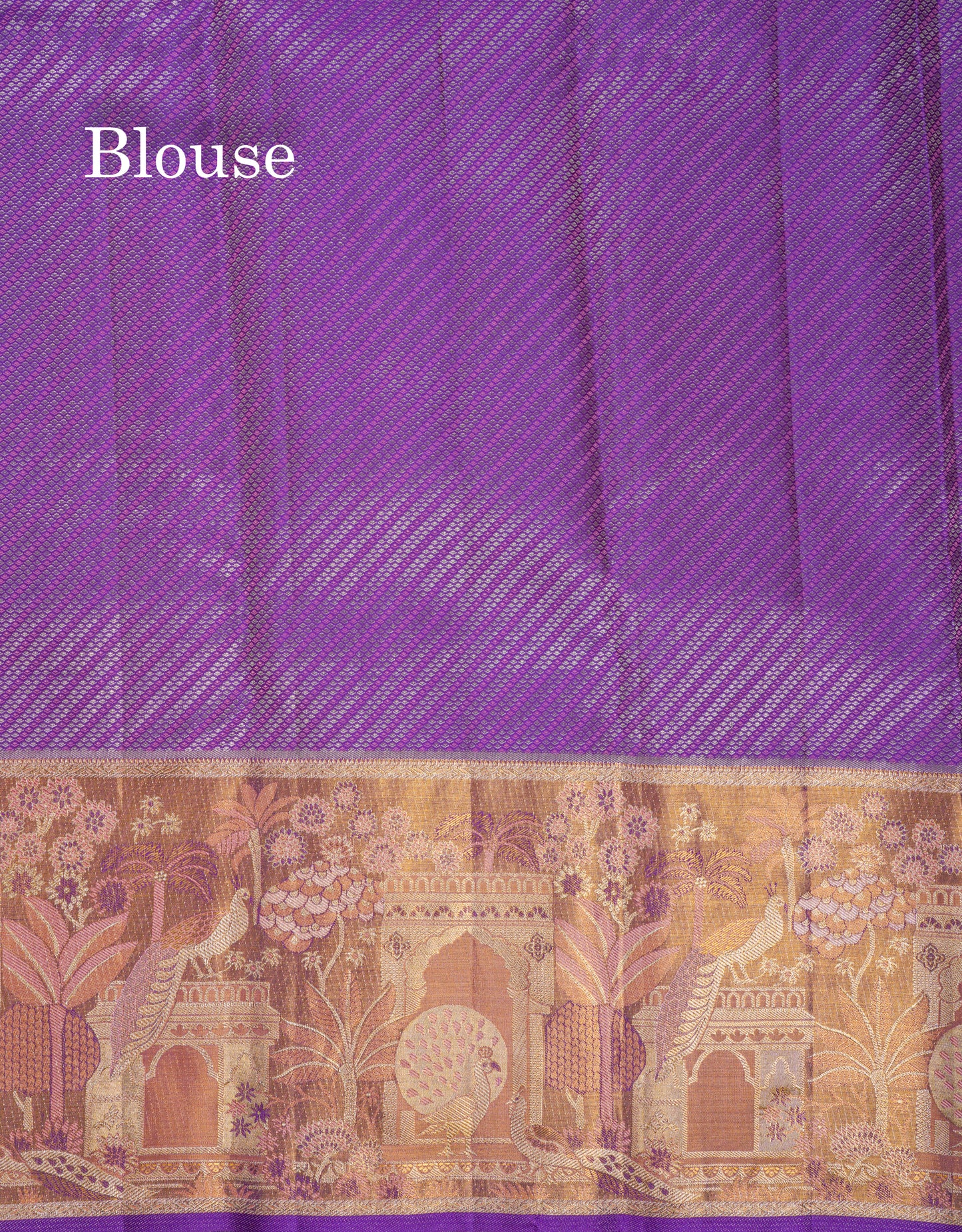 Beautiful Light Pink Bridal Pure Kanjivaram Silk Saree With Contrast Purple Tissue Fancy Evening Morning Border